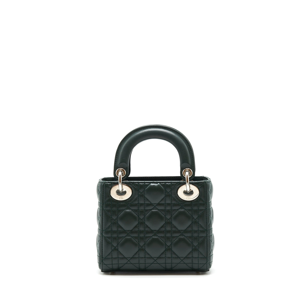 dior-mini-lady-dior-lambskin-dark-green-shw