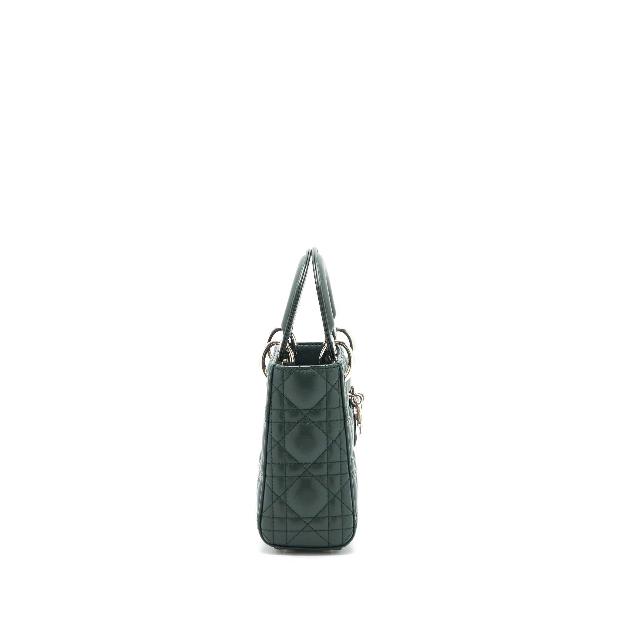 dior-mini-lady-dior-lambskin-dark-green-shw