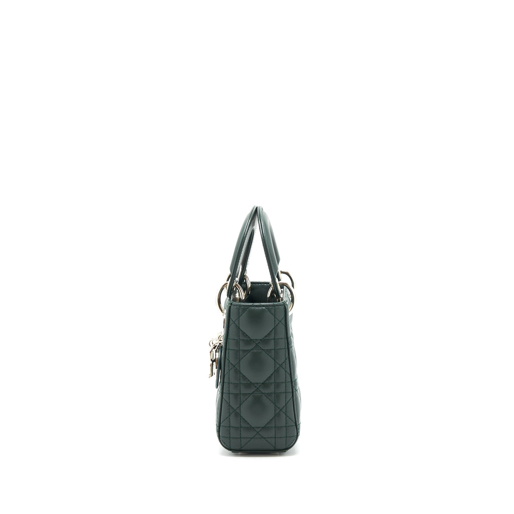 dior-mini-lady-dior-lambskin-dark-green-shw