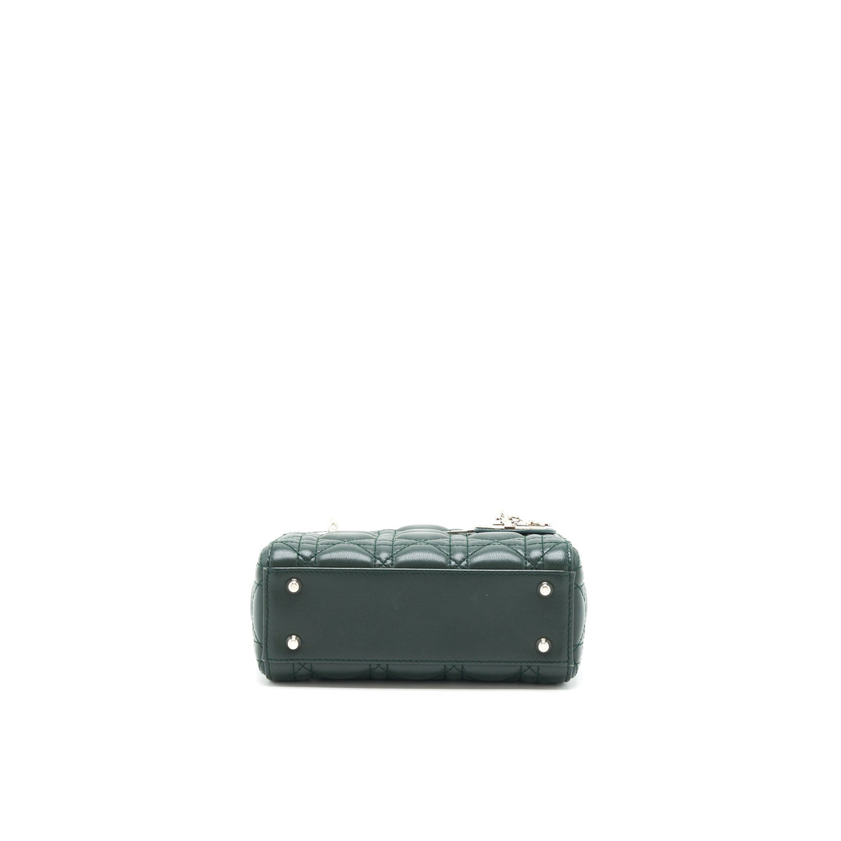dior-mini-lady-dior-lambskin-dark-green-shw