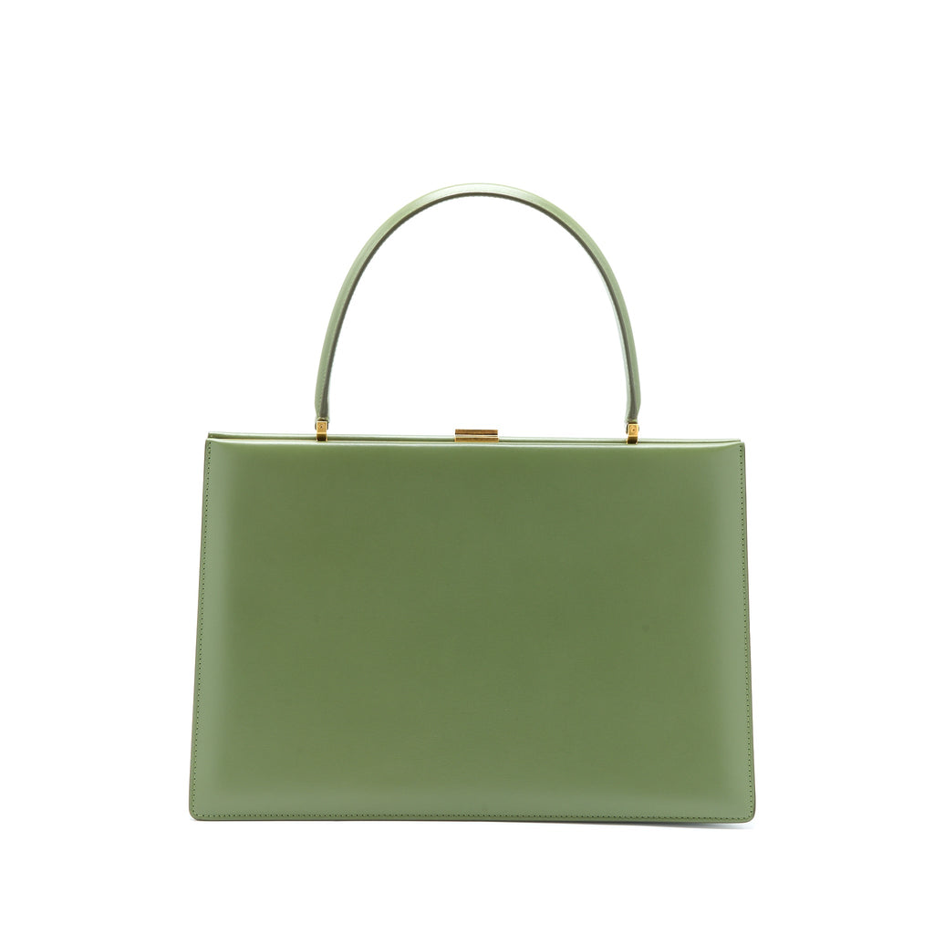 celine-medium-clasp-bag-calfskin-green-ghw