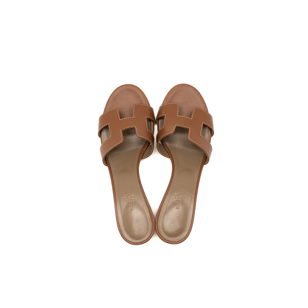 hermes-size-37-5-oasis-sandal-calfskin-gold