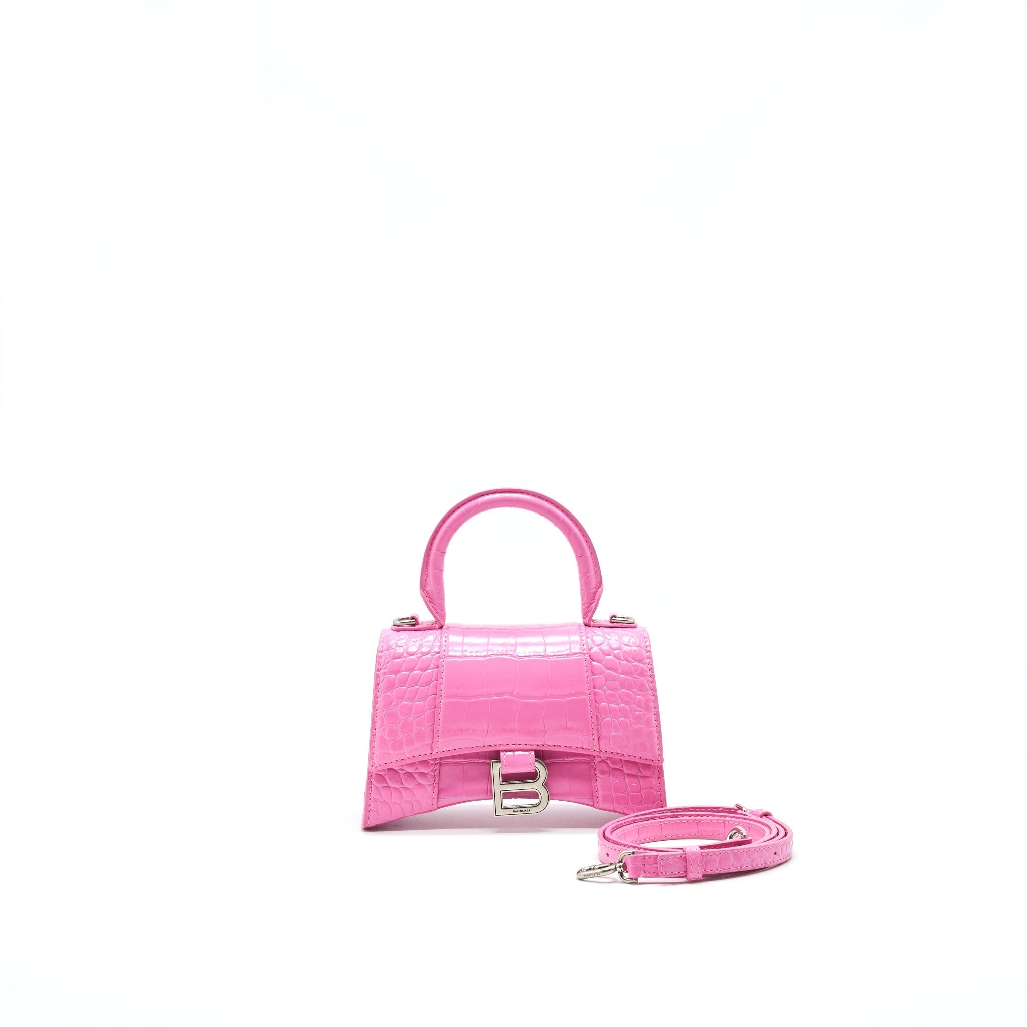 balenciaga-hourglass-xs-croc-effect-leather-tote-pink