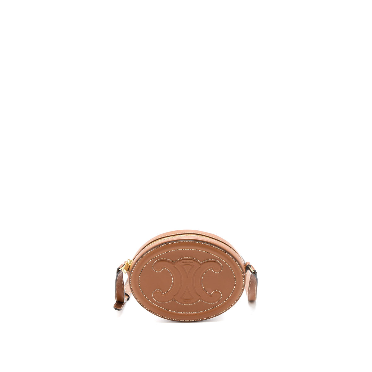 celine-crossbody-oval-purse-cuirass-triomphe-smooth-calfskin-tan-ghw-1