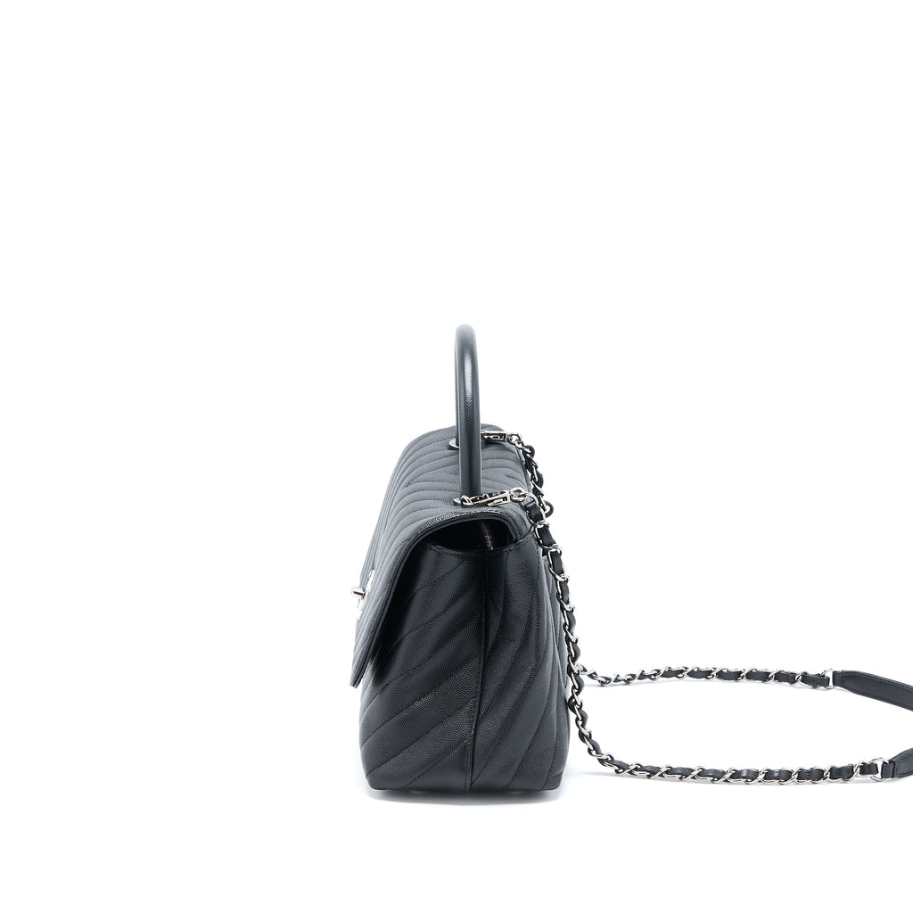 copy-of-chanel-medium-coco-handle-chevron-caviar-black-shw
