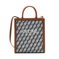 celine-small-vertical-cabas-celine-in-maillon-triomphe-jacquard-and-calfskin-navy-tan
