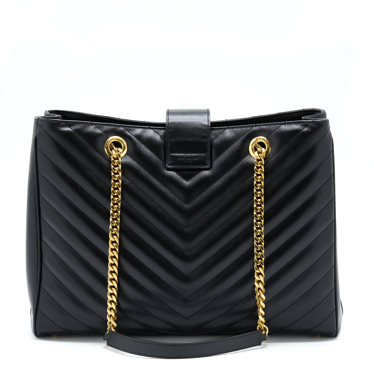 saint-laurent-ysl-chevron-tote-bag-black-ghw
