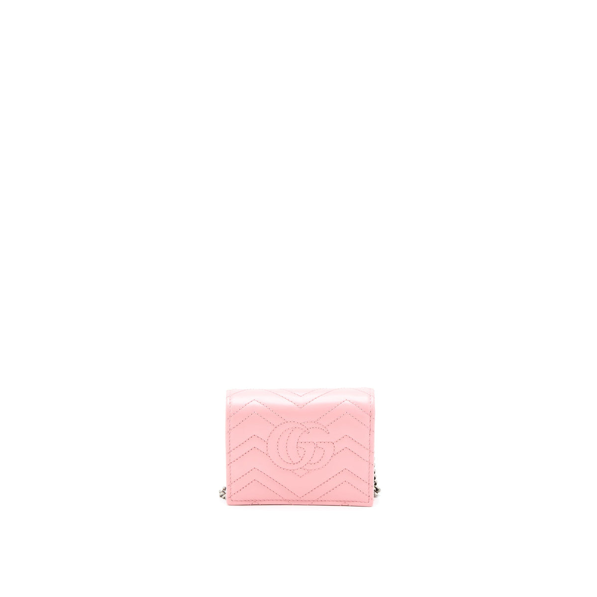 gucci-marmont-card-holder-chain-calfskin-pink-shw