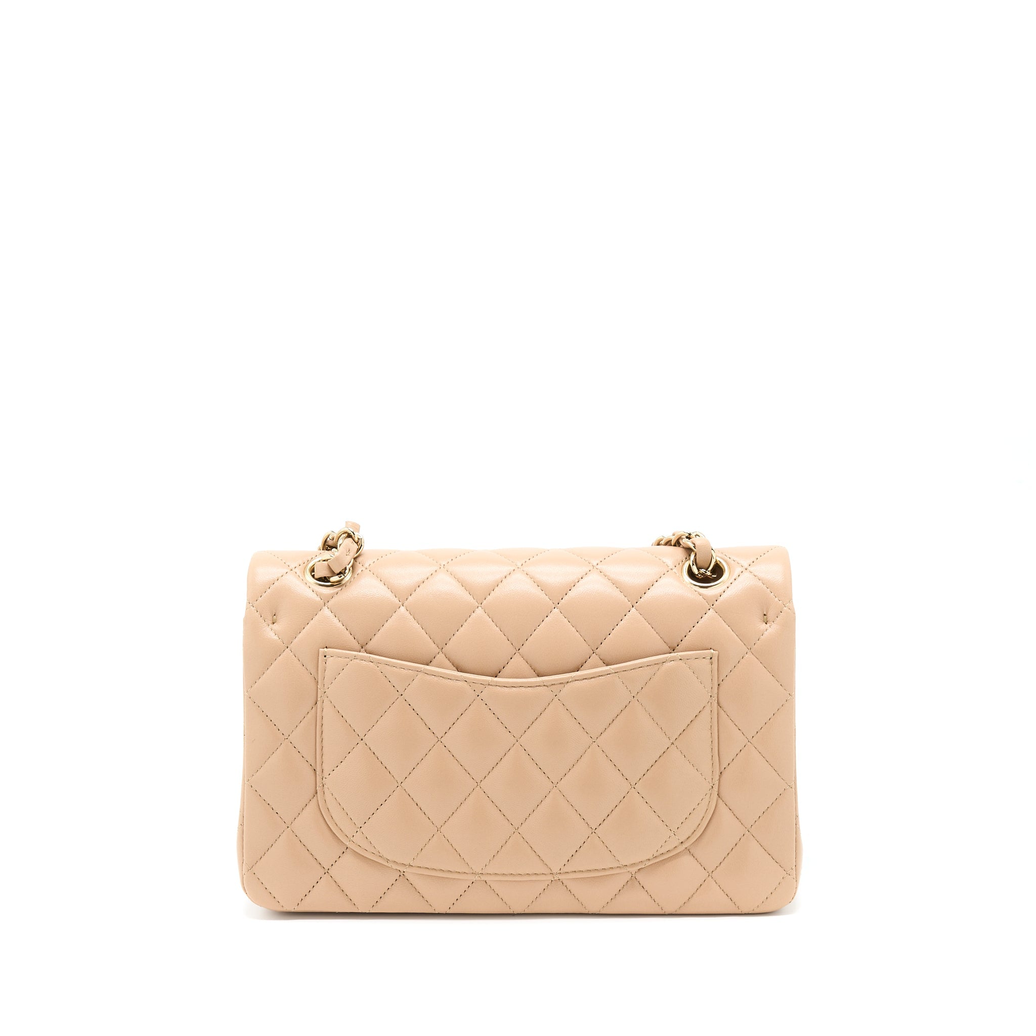 chanel-22b-small-classic-flap-bag-lambskin-beige-lghw