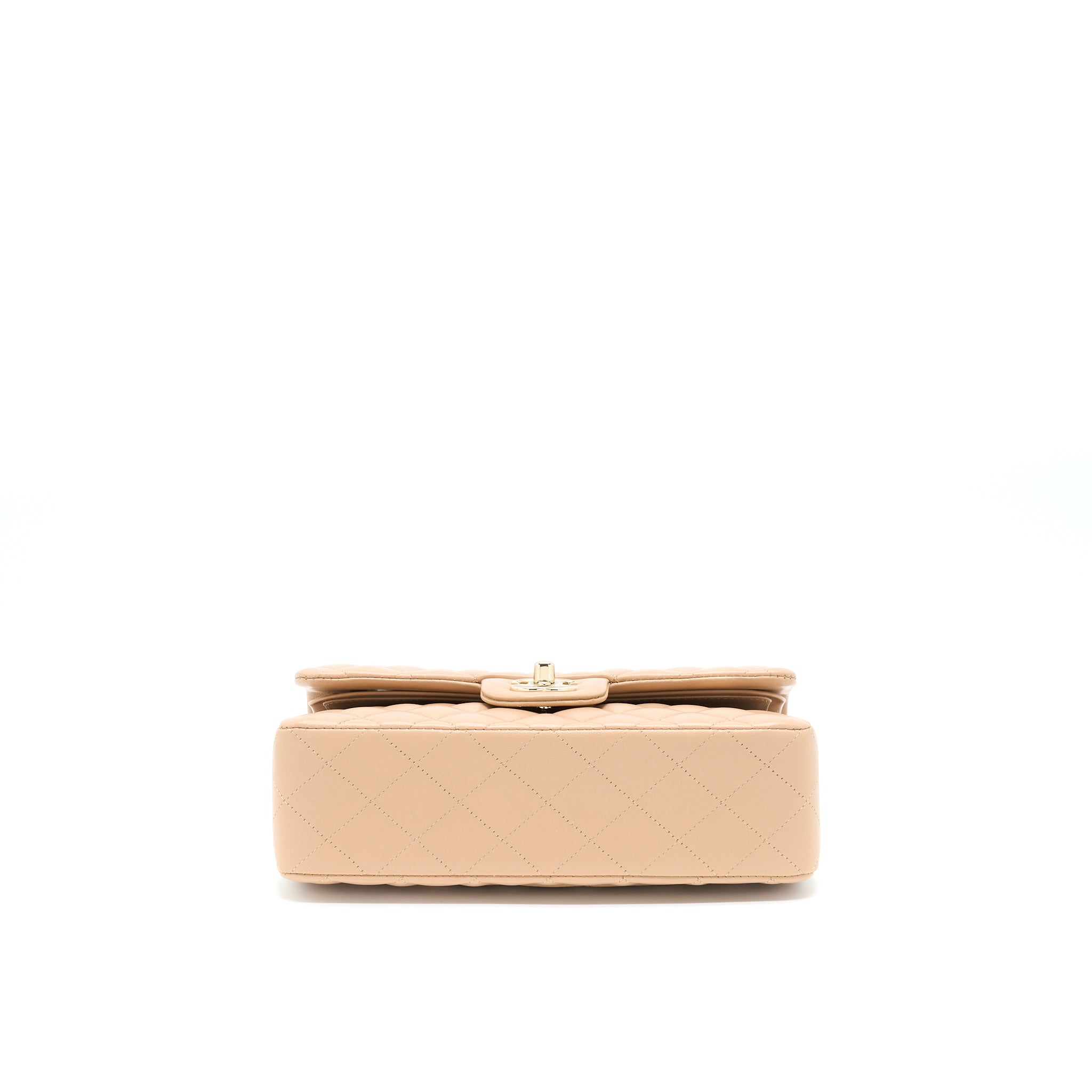 chanel-22b-small-classic-flap-bag-lambskin-beige-lghw