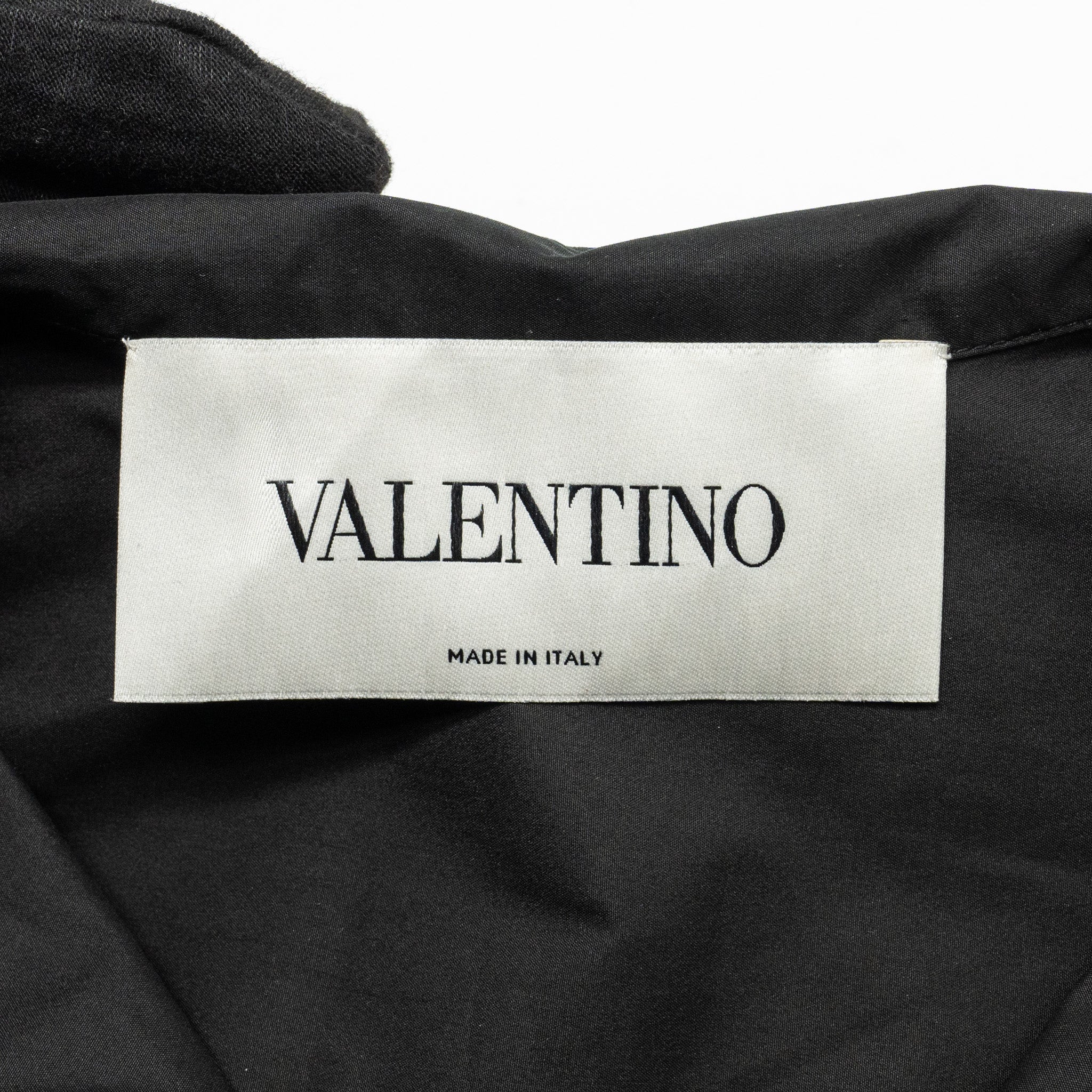 valentino-size-38s-long-sleeve-dress-polyamide-cotton-black