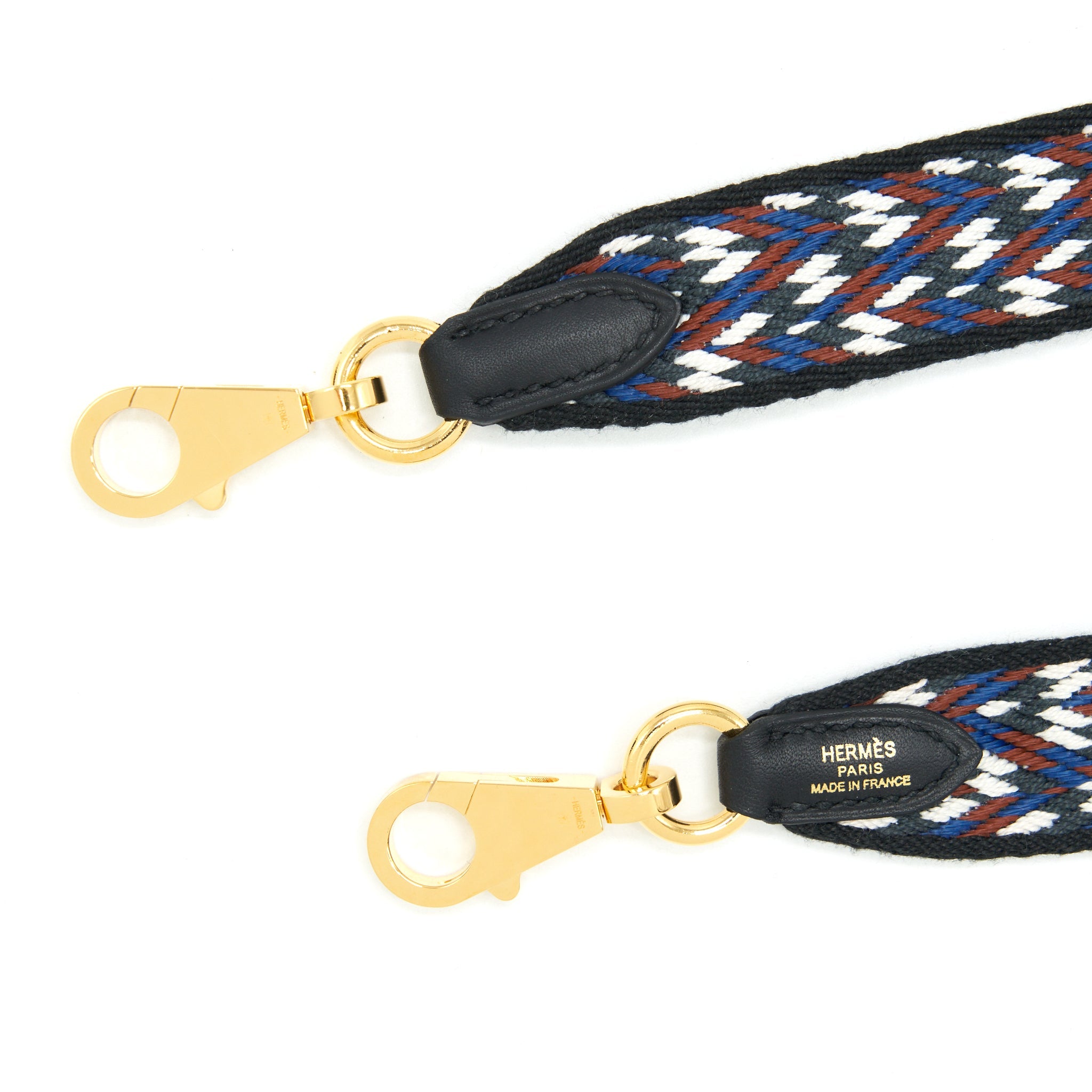 hermes-105cm-multicolour-canvas-strap-black-ghw