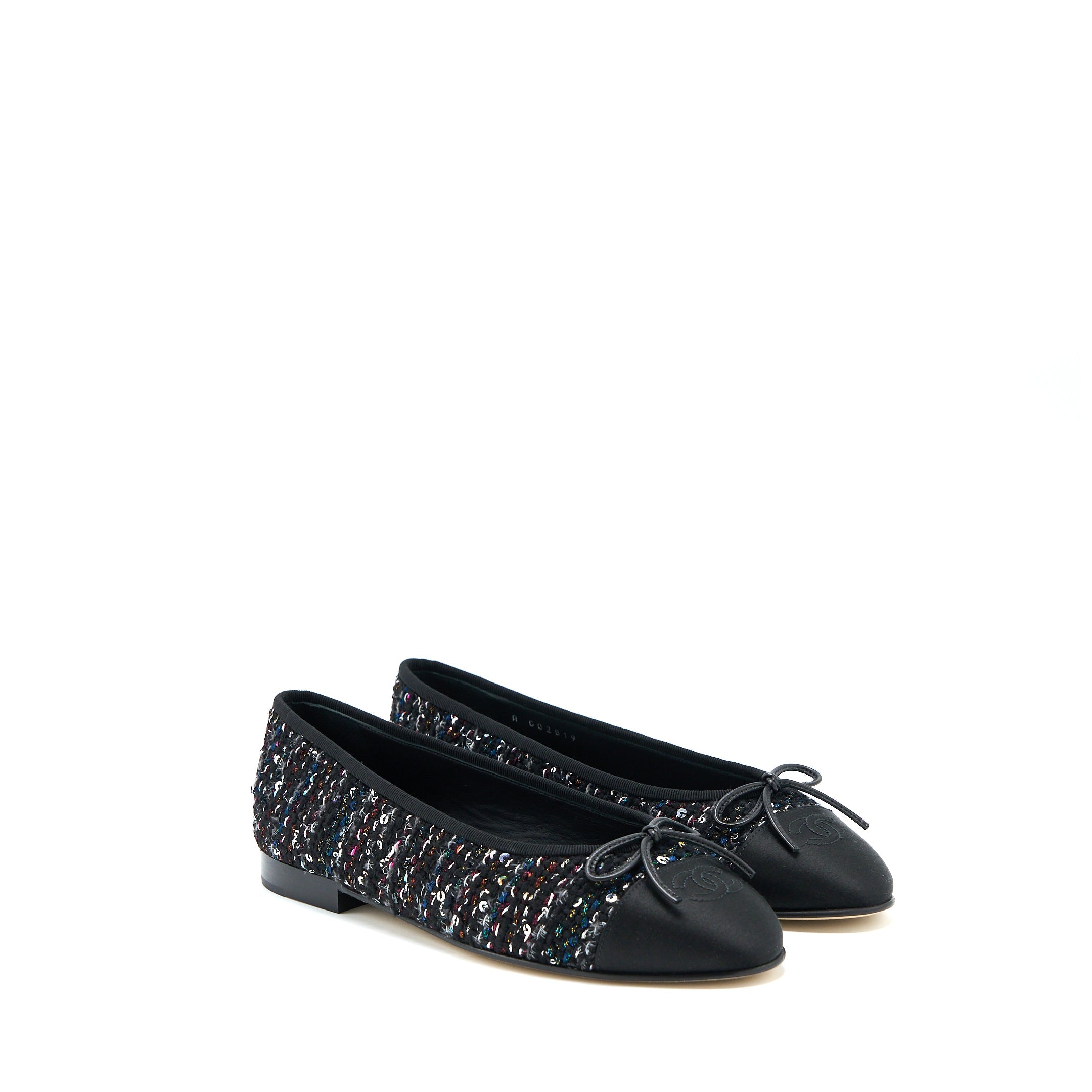 chanel-size-39-ballerina-flat-shoes-tweed-satin-multicolor