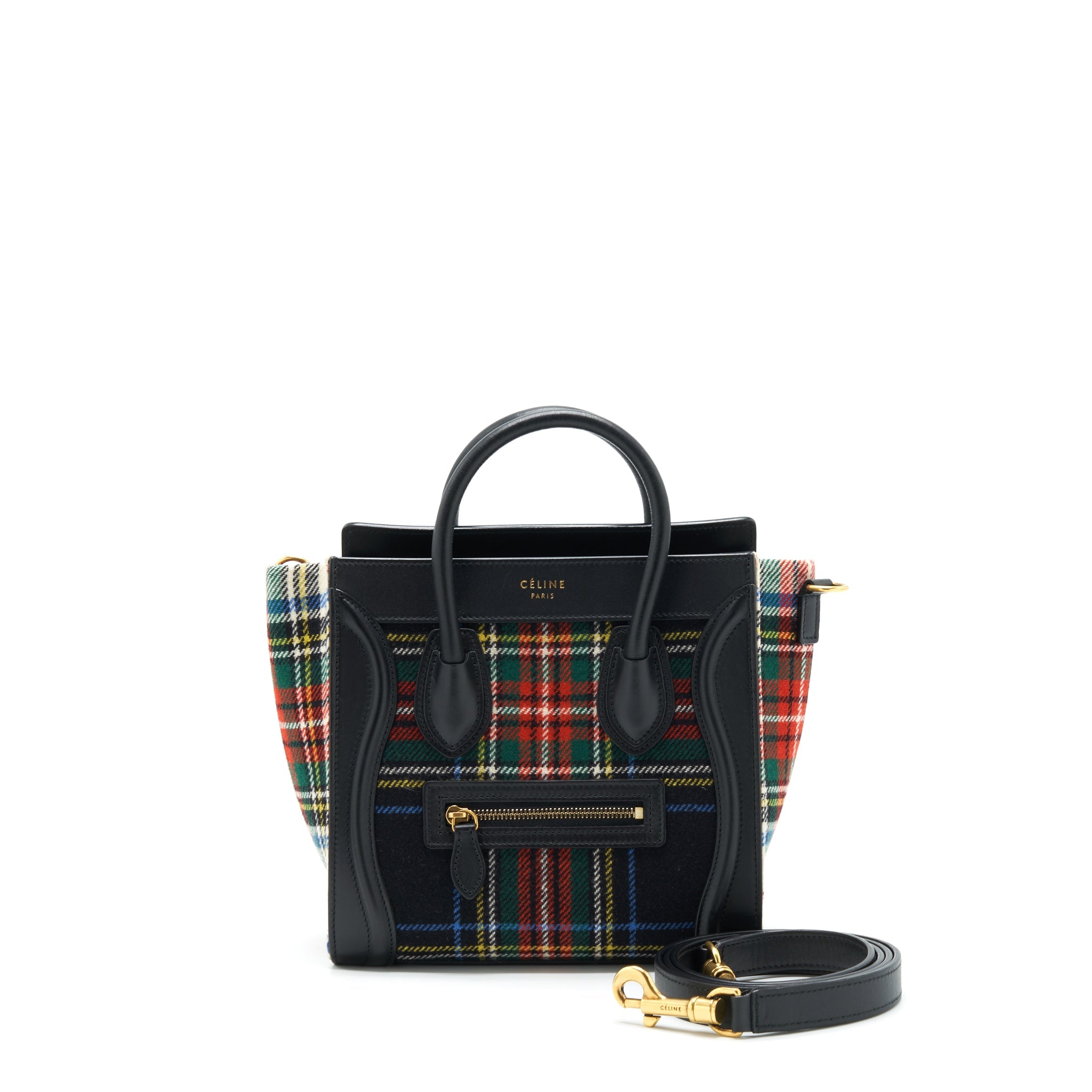 celine-nano-luggage-bag-fabric-leather-multicolour