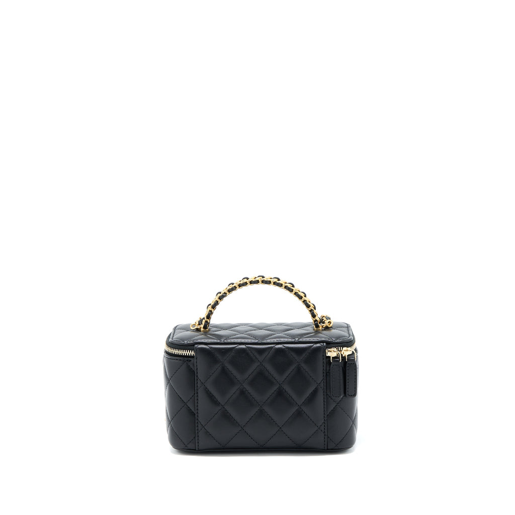 chanel-22k-leather-chain-top-handle-long-vanity-case-lambskin-black-brushed-ghw