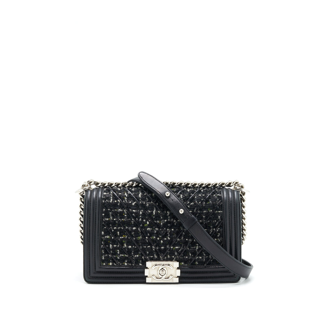 chanel-boy-medium-tweed-lambskin-black-shw