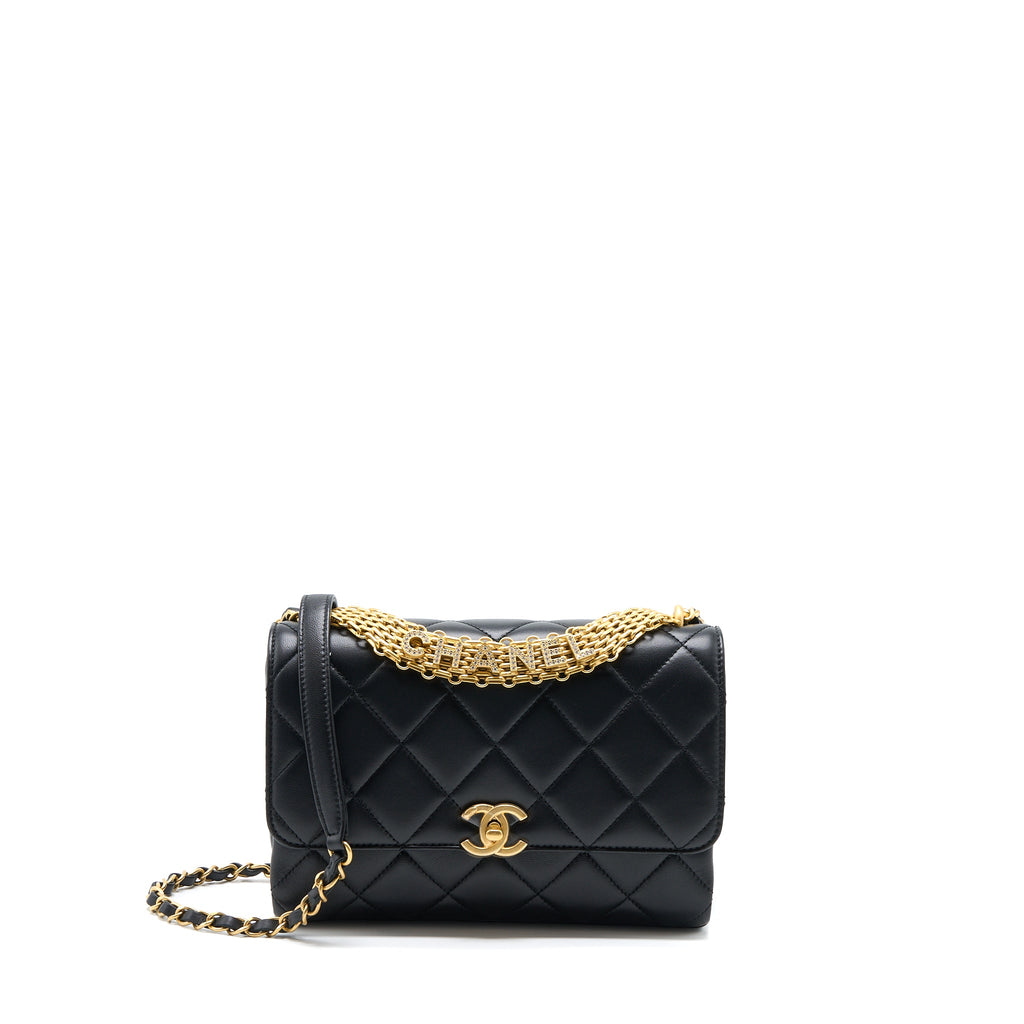chanel-22s-letter-crystal-handle-flap-bag-lambskin-black-brushed-ghwmicrochip