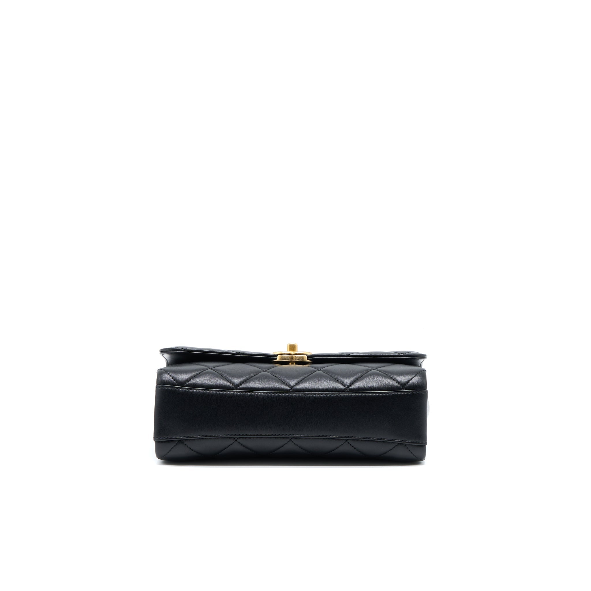 chanel-22s-letter-crystal-handle-flap-bag-lambskin-black-brushed-ghwmicrochip
