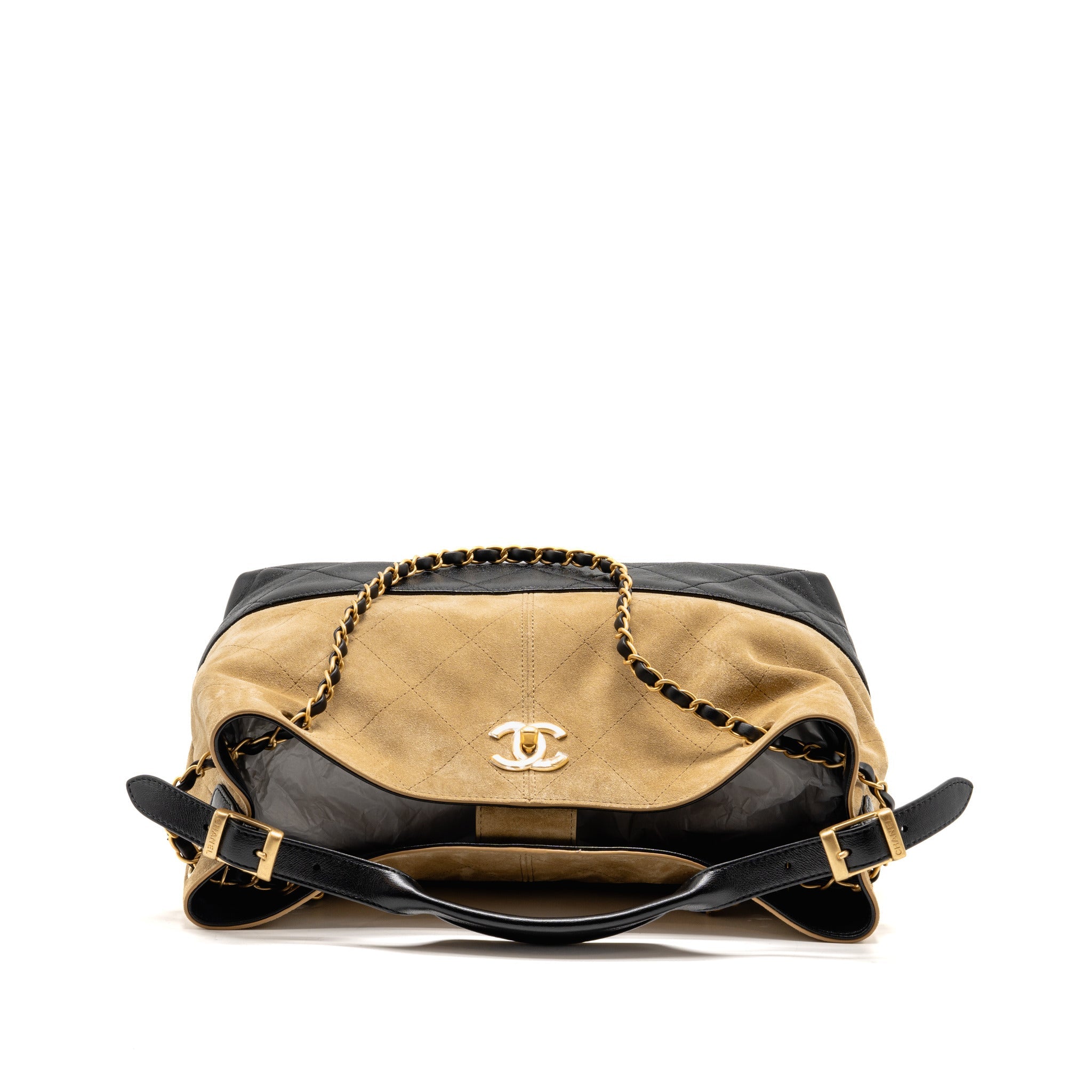 chanel-small-shopping-bag-suede-shiny-lambskin-beige-black-ghw-microchip-1