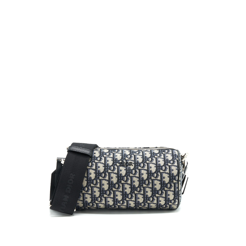 dior-blue-oblique-messenger-roller-bag