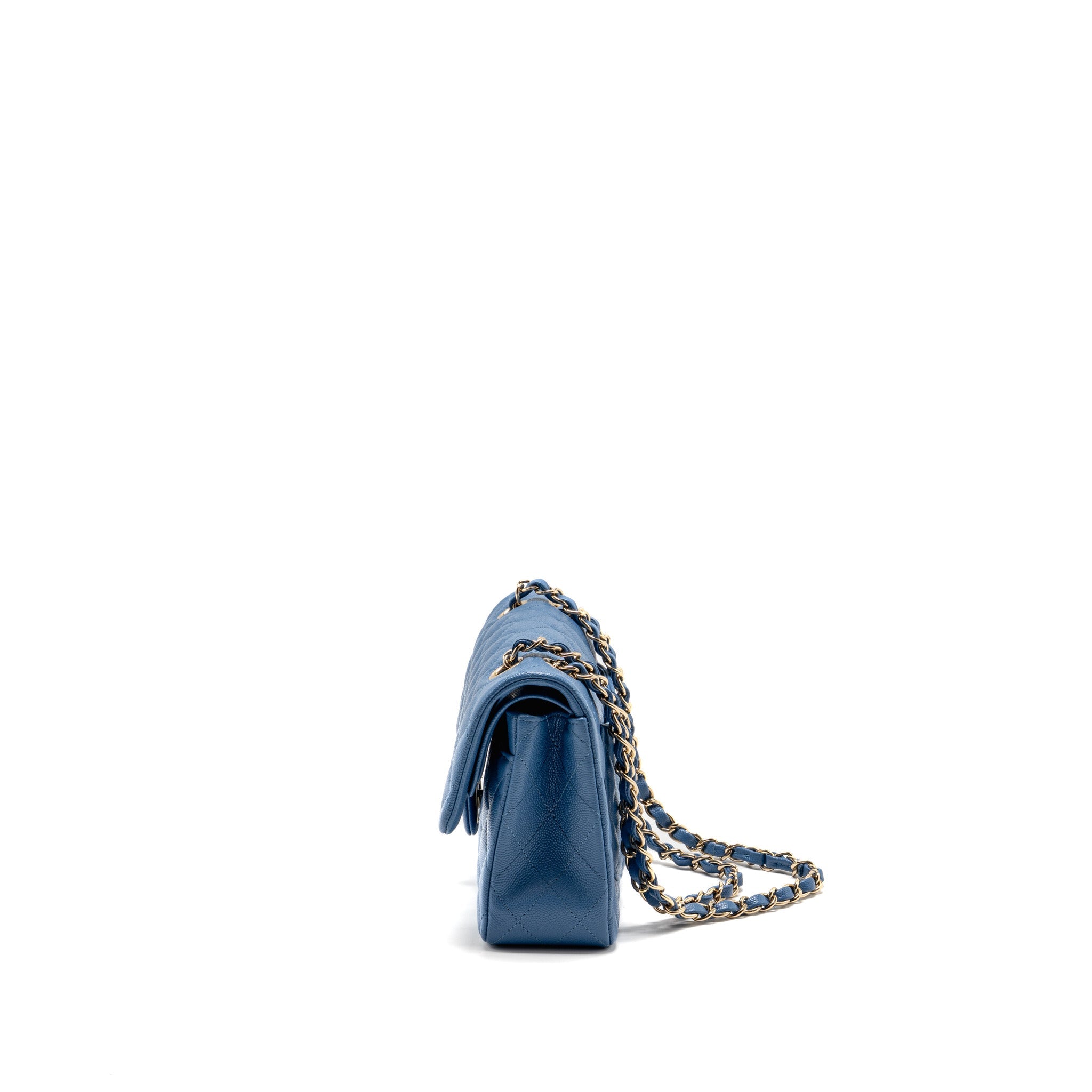 chanel-small-classic-double-flap-bag-caviar-blue-lghw-copy