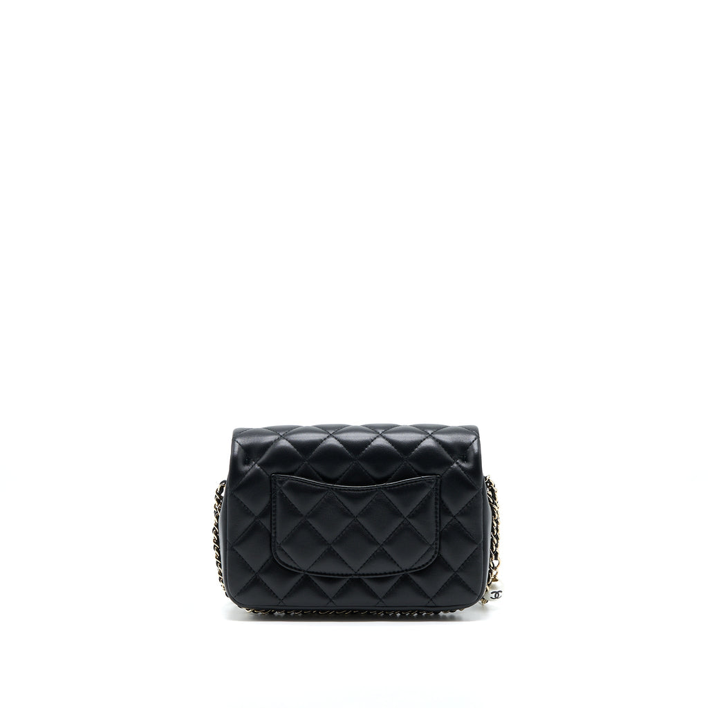 chanel-small-pearl-logo-strap-flap-bag-lambskin-black-lghw