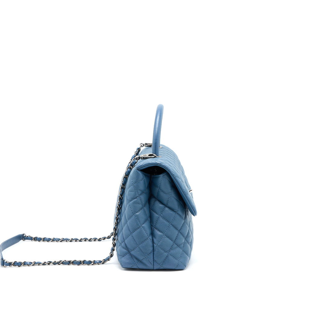 chanel-coco-top-handle-flap-bag-caviar-blue-ruthenium-hardware