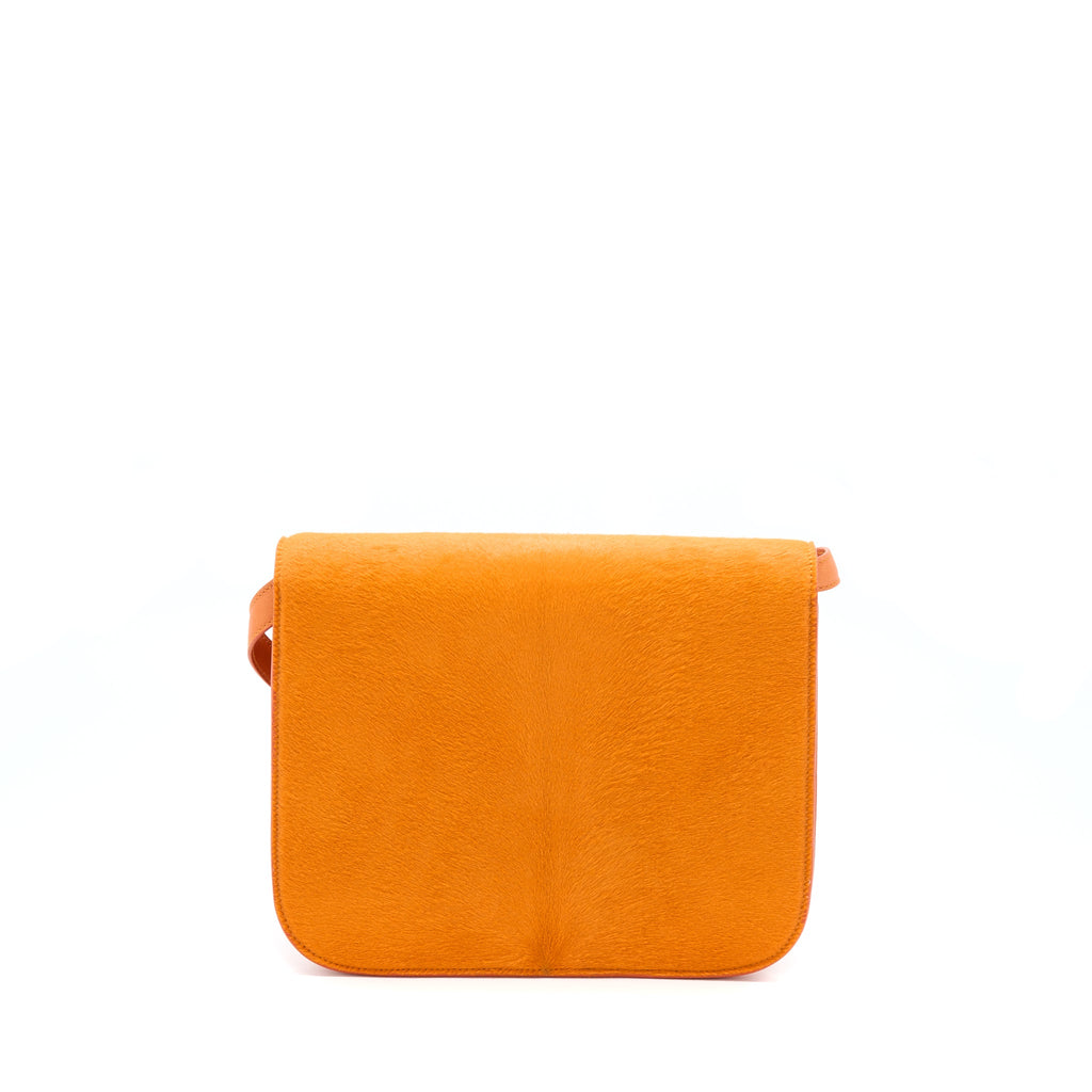 celine-classic-medium-box-horsehair-orange-ghw