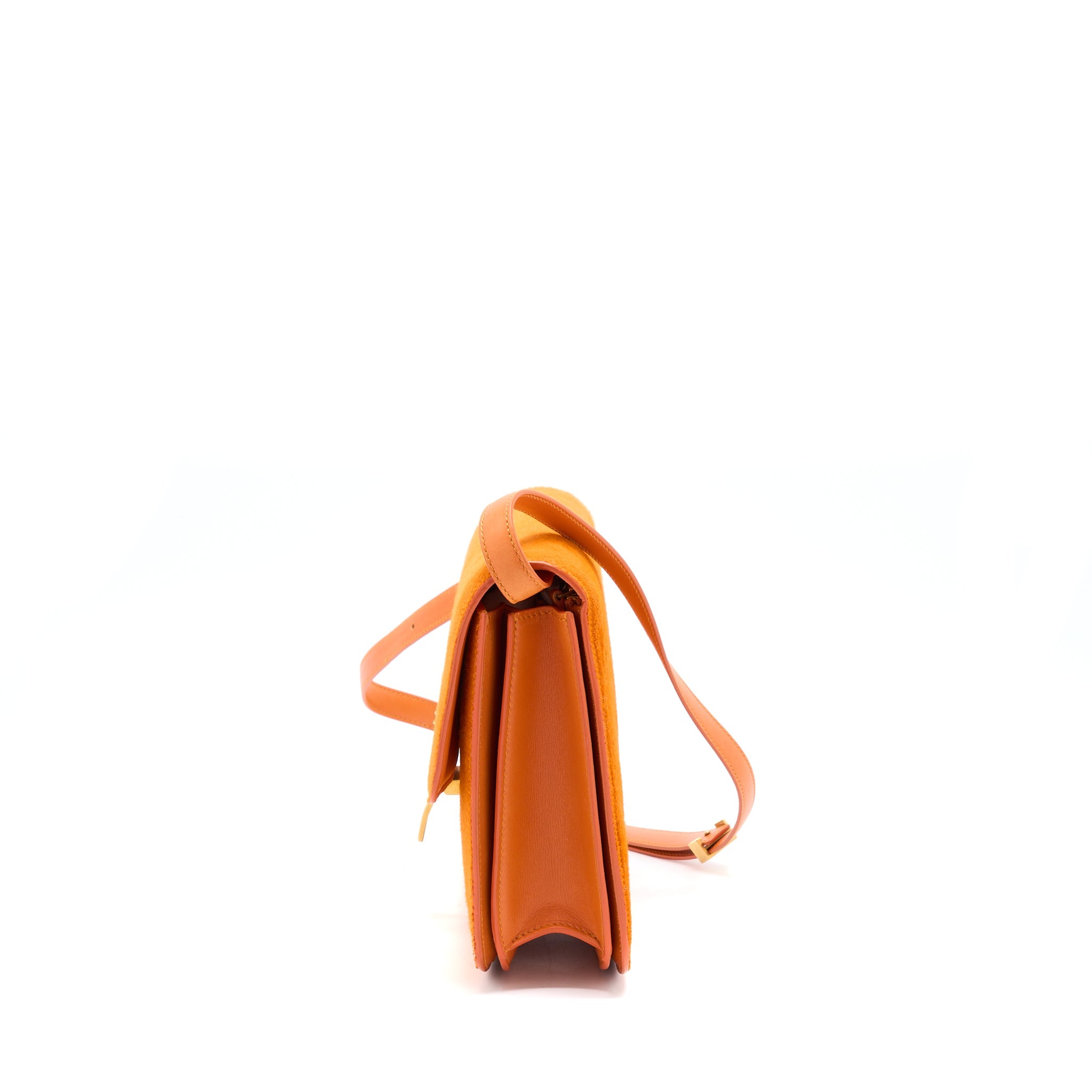 celine-classic-medium-box-horsehair-orange-ghw