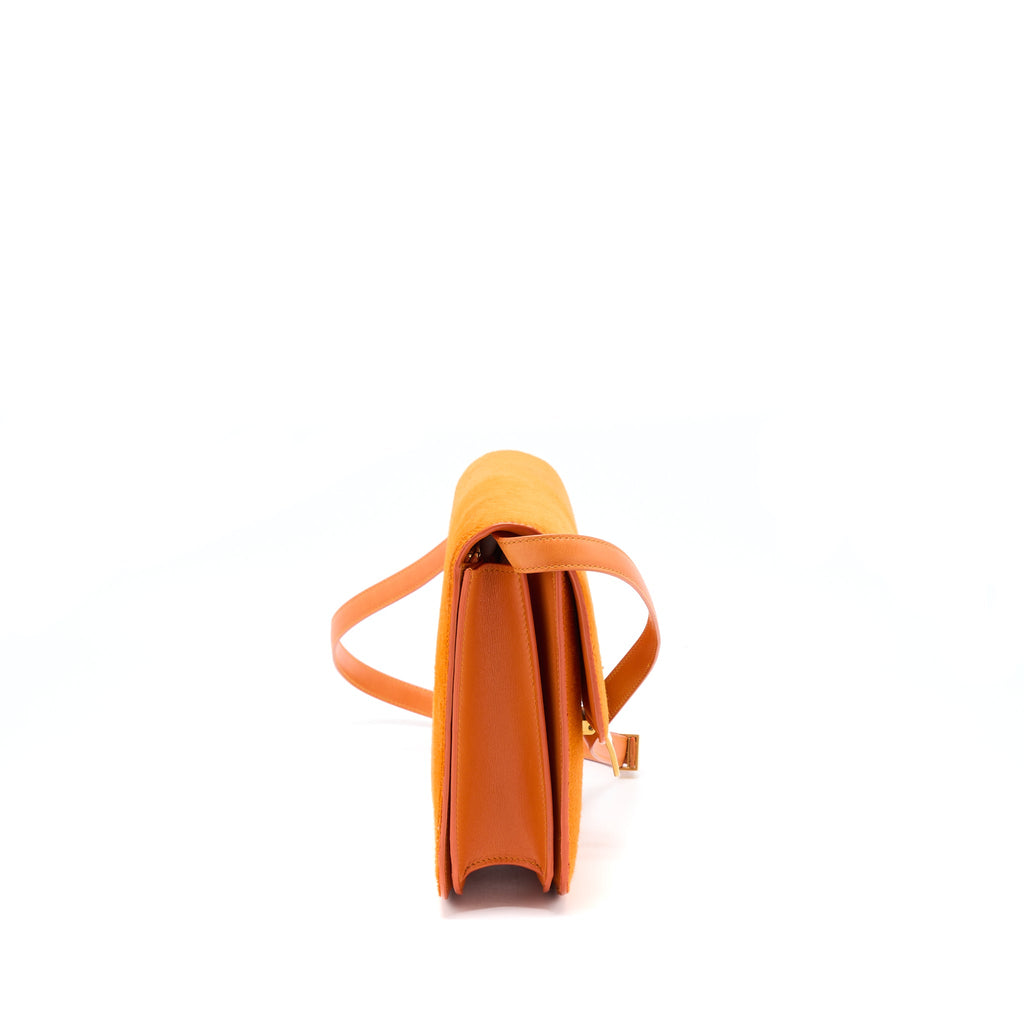 celine-classic-medium-box-horsehair-orange-ghw