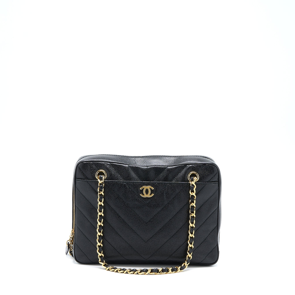 chanel-vintage-camera-chevron-tote-bag-caviar-black-ghw