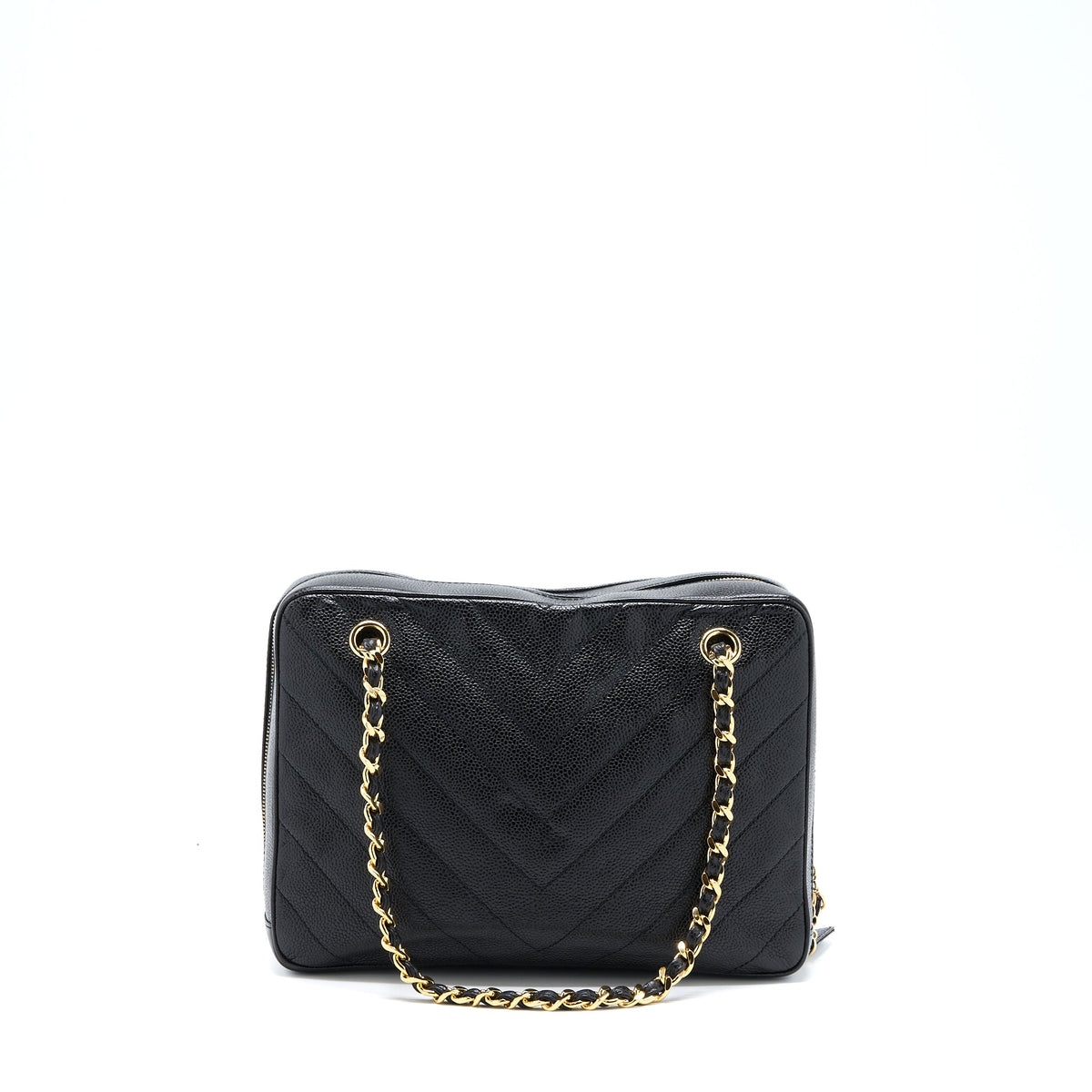chanel-vintage-camera-chevron-tote-bag-caviar-black-ghw