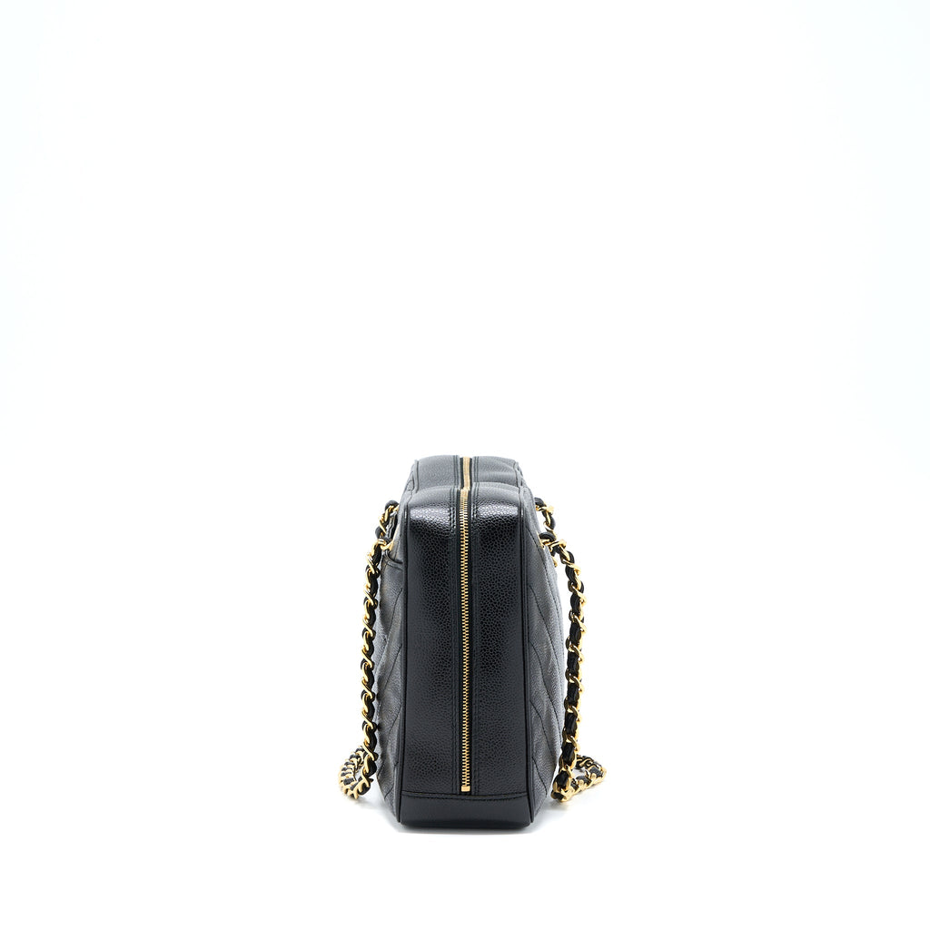 chanel-vintage-camera-chevron-tote-bag-caviar-black-ghw