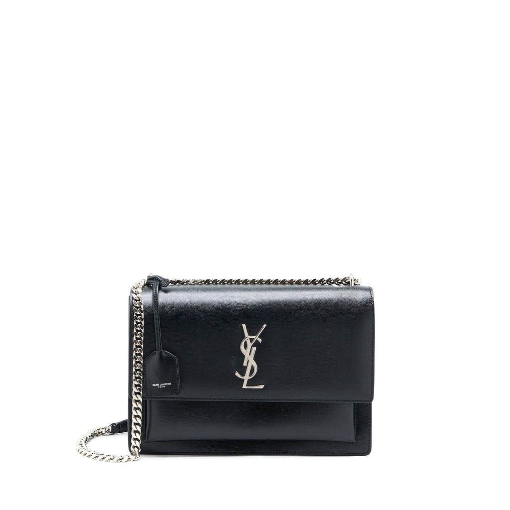 saint-laurent-ysl-sunset-large-chain-bag-calfskin-black-shw