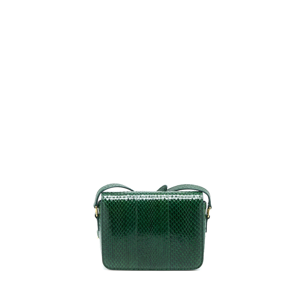 celine-triomphe-bag-watersnake-leather-green-ghw