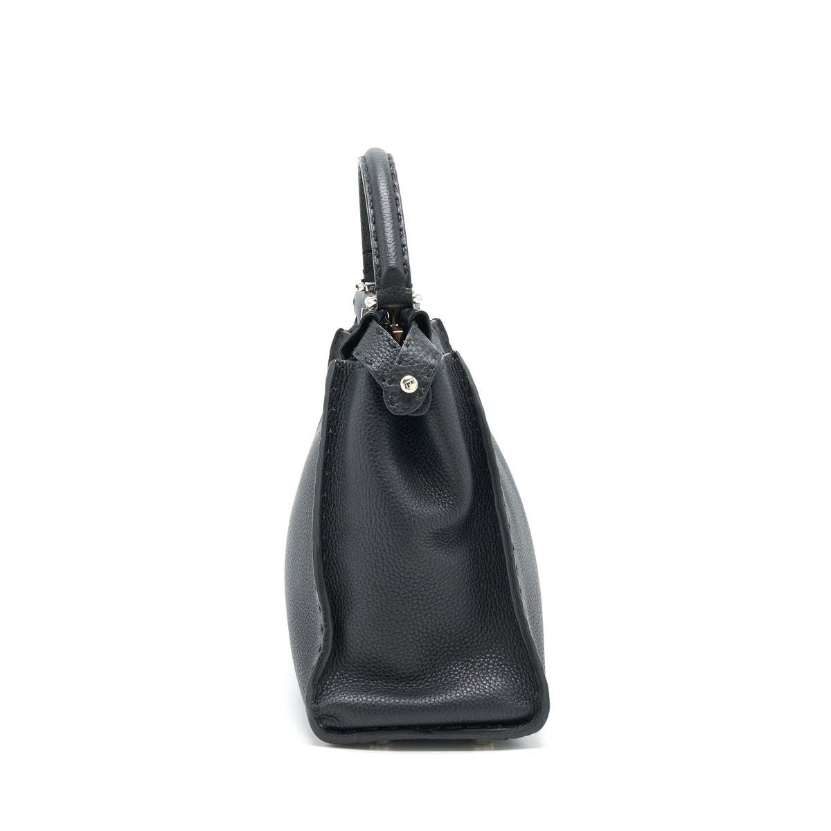fendi-peekaboo-tote-bag-grained-calfskin-black-shw