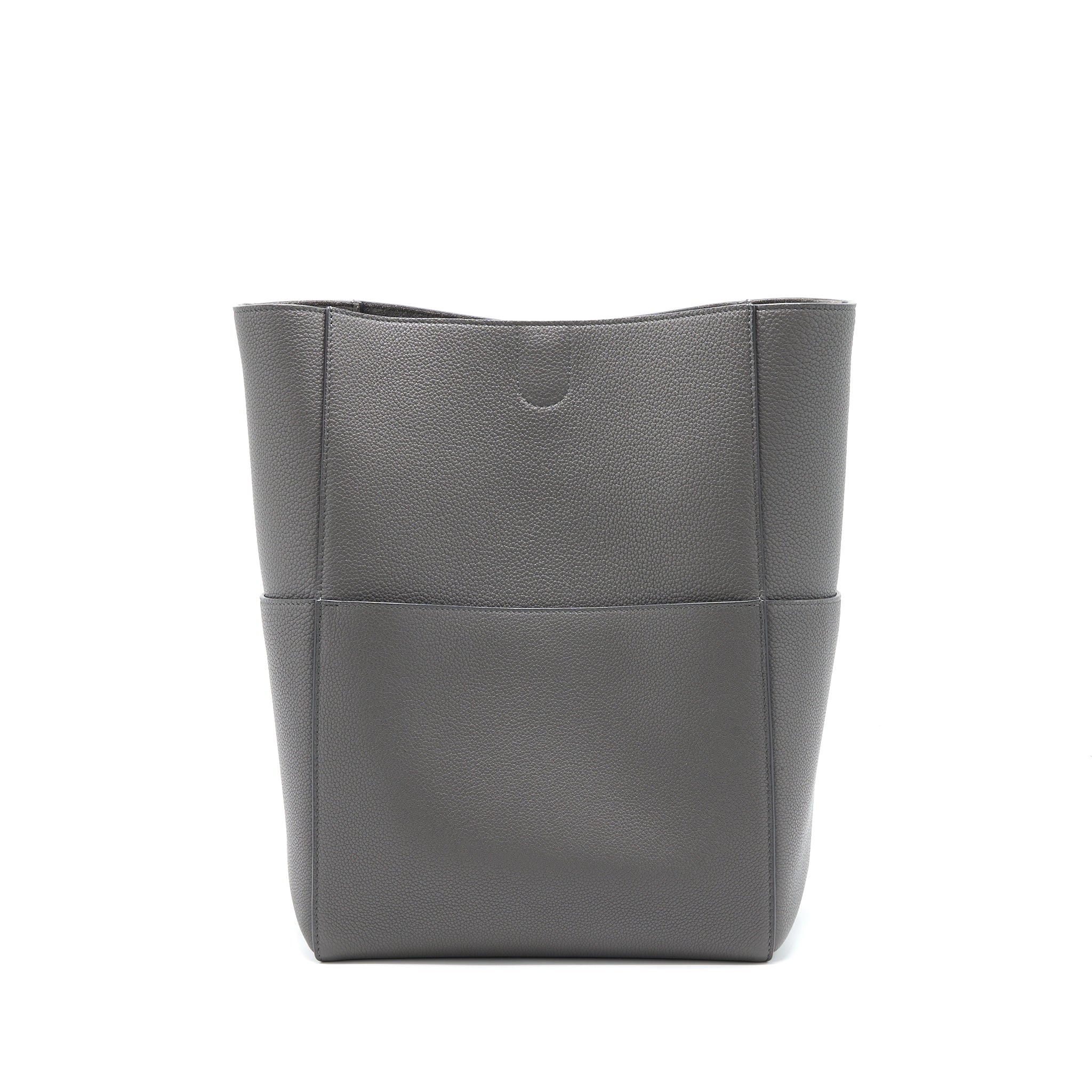 celine-sangle-bucket-bag-grained-calfskin-grey-ghw