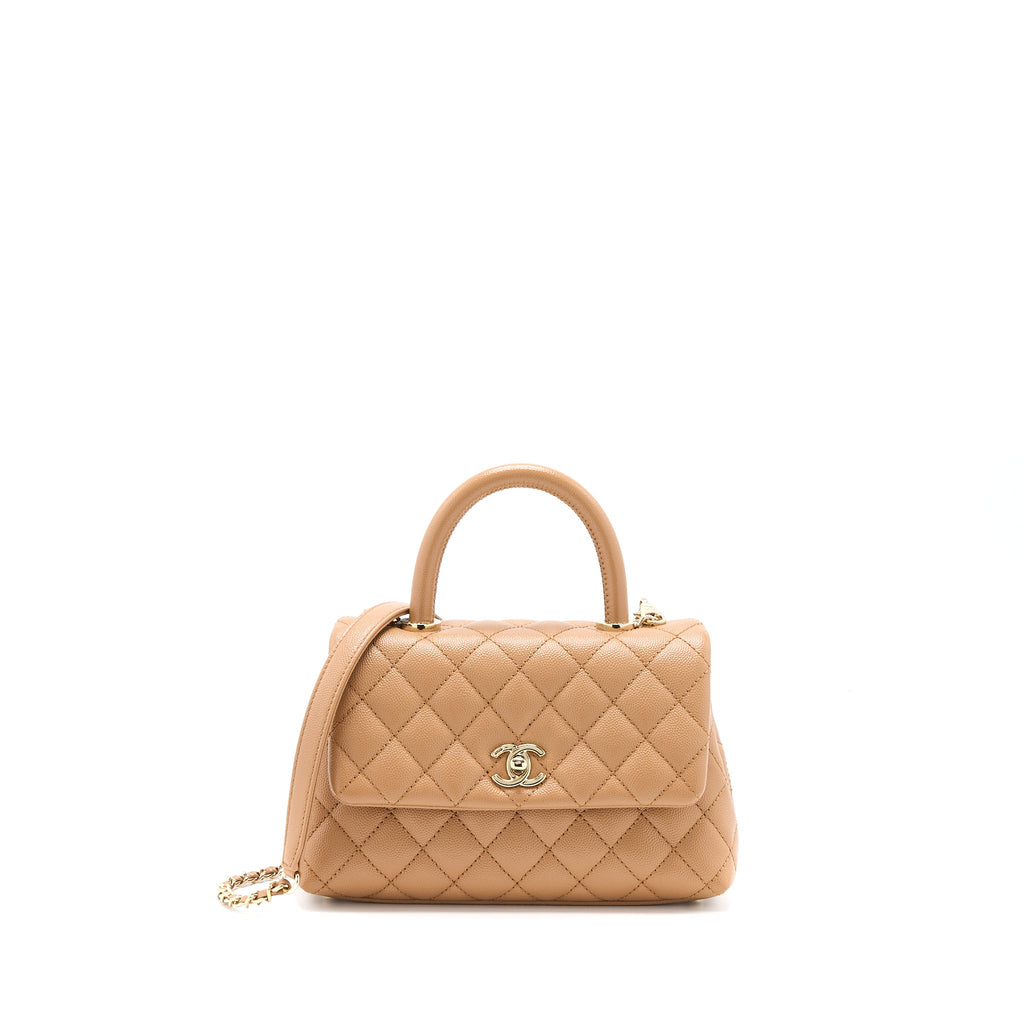 chanel-small-coco-handle-caviar-brown-ghw