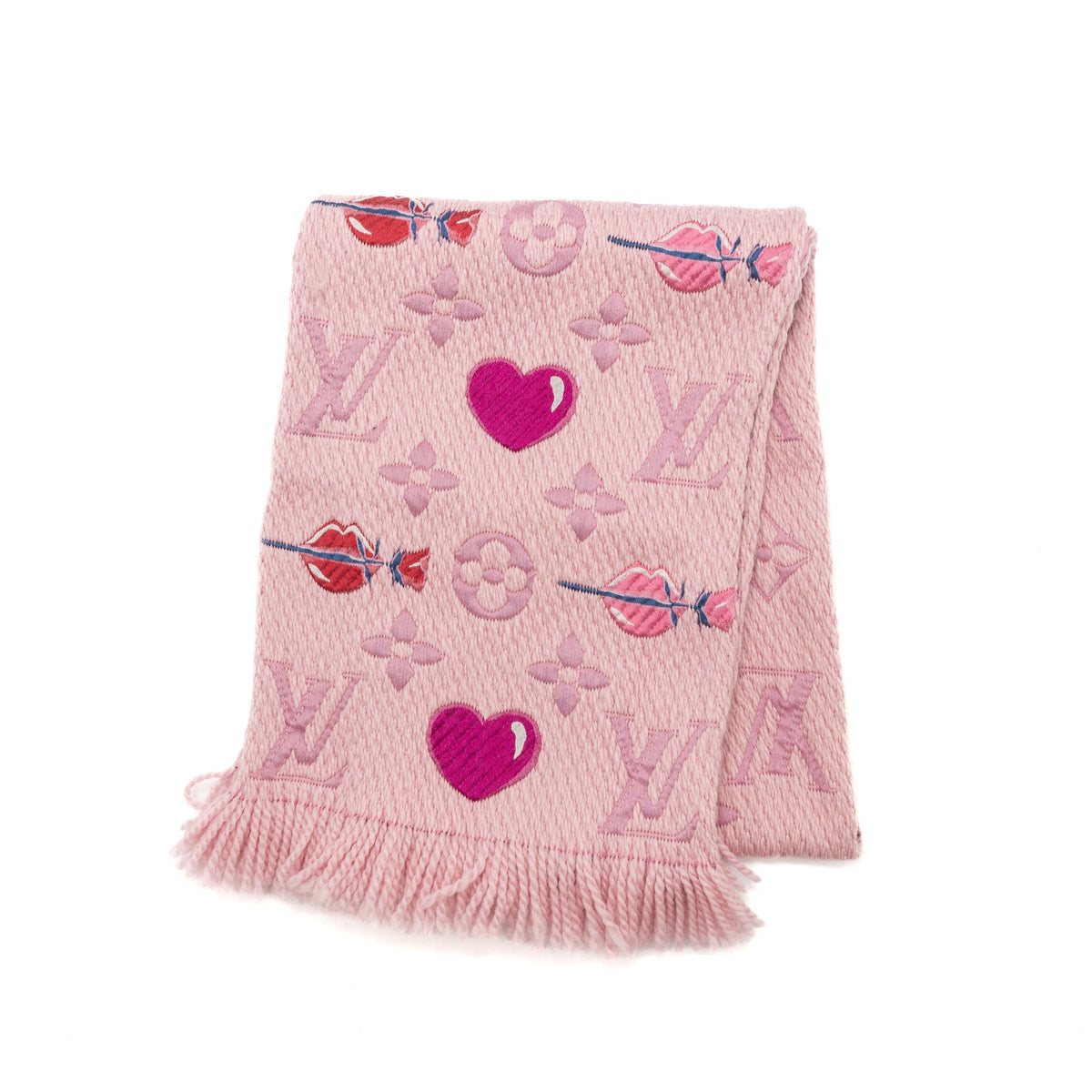 louis-vuitton-scarf-wool-silk-pink-with-limited-print