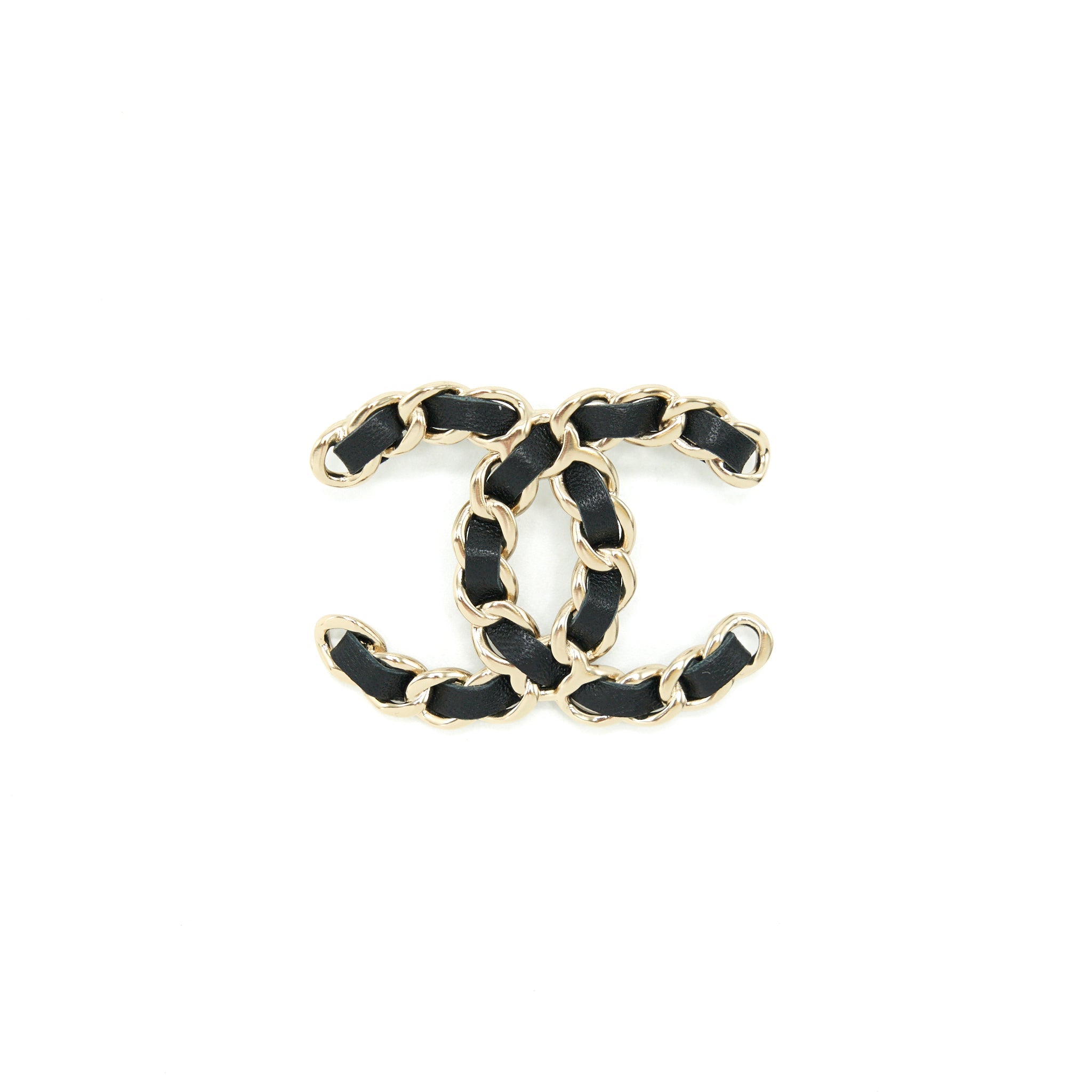 chanel-cc-logo-leather-chain-brooch-black-lghw-1