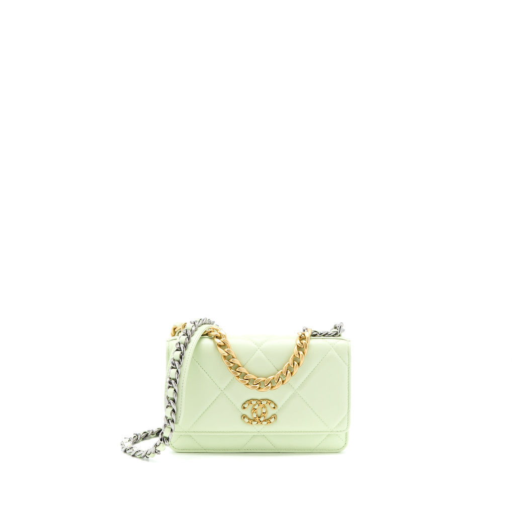 copy-of-chanel-19-wallet-on-chain-lambskin-light-green-multicolour-hardware-microchip