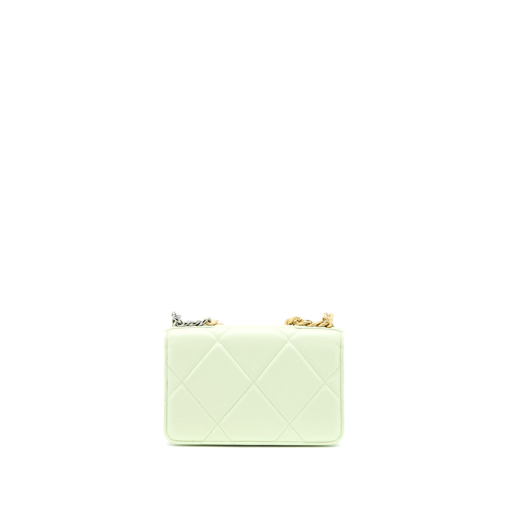 copy-of-chanel-19-wallet-on-chain-lambskin-light-green-multicolour-hardware-microchip