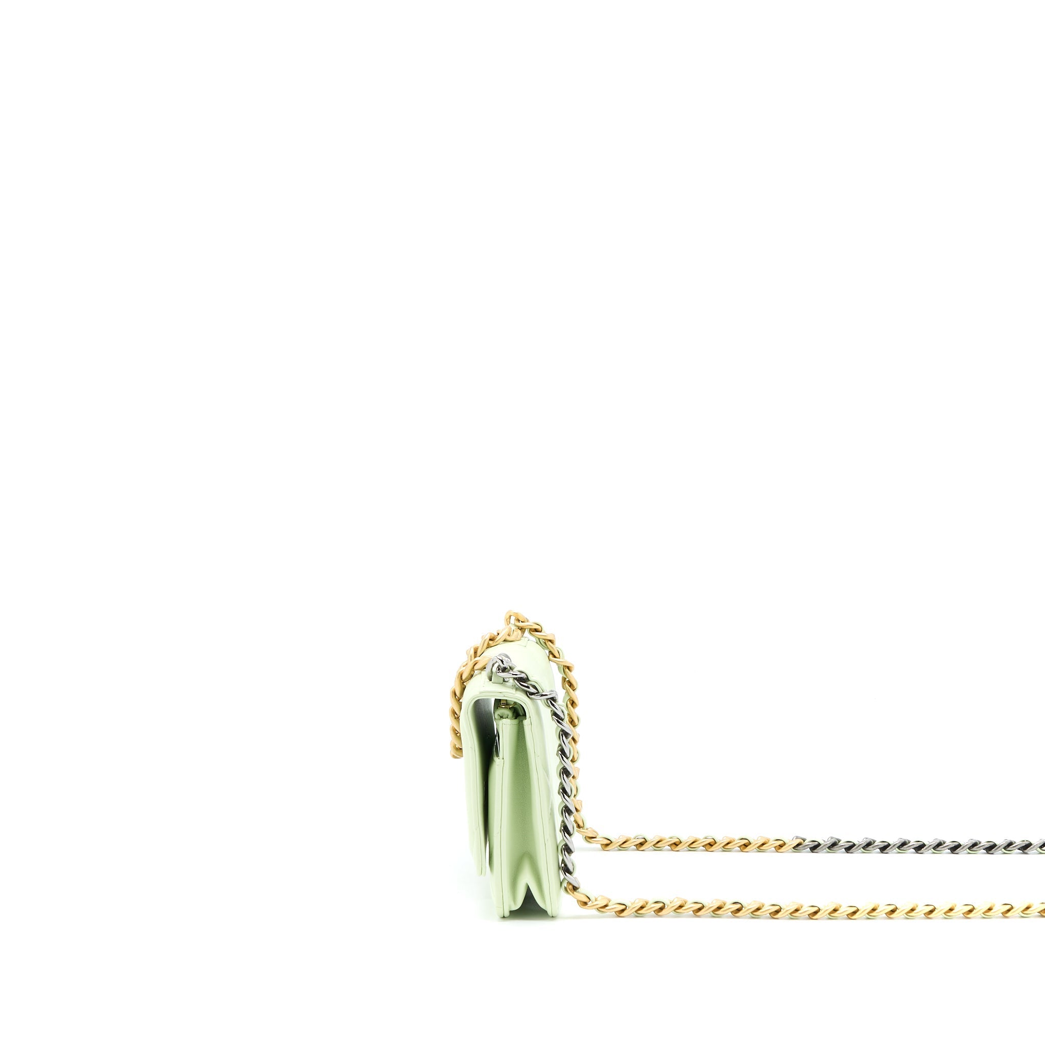copy-of-chanel-19-wallet-on-chain-lambskin-light-green-multicolour-hardware-microchip