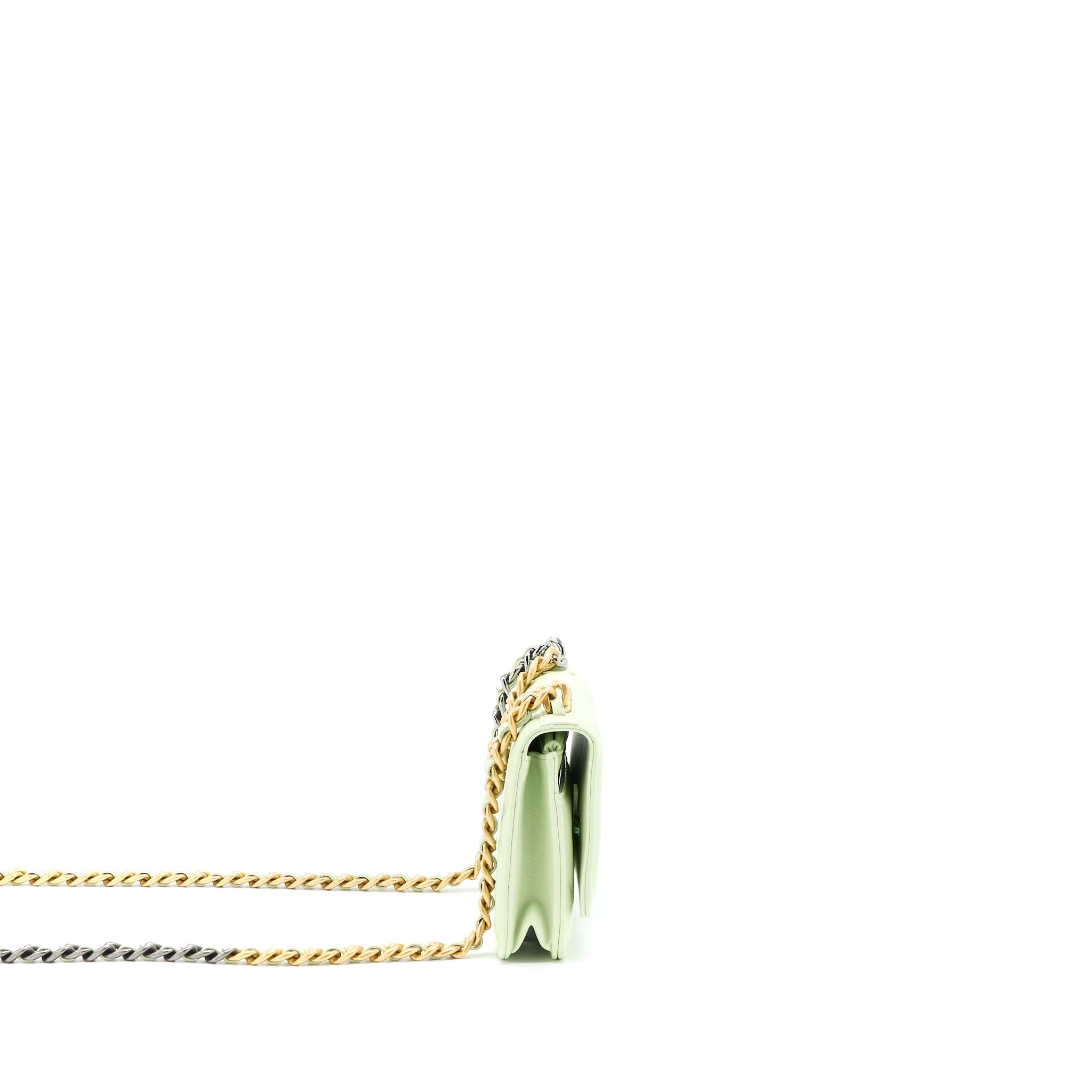 copy-of-chanel-19-wallet-on-chain-lambskin-light-green-multicolour-hardware-microchip