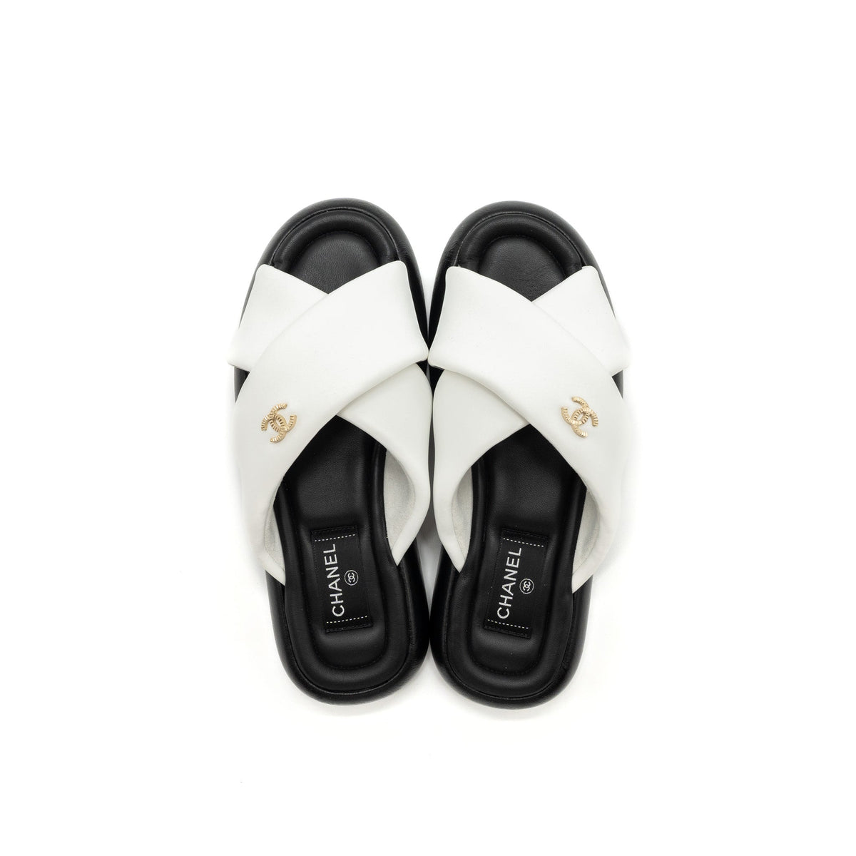 chanel-size-39-quilted-sandal-lambskin-white-black-lghw