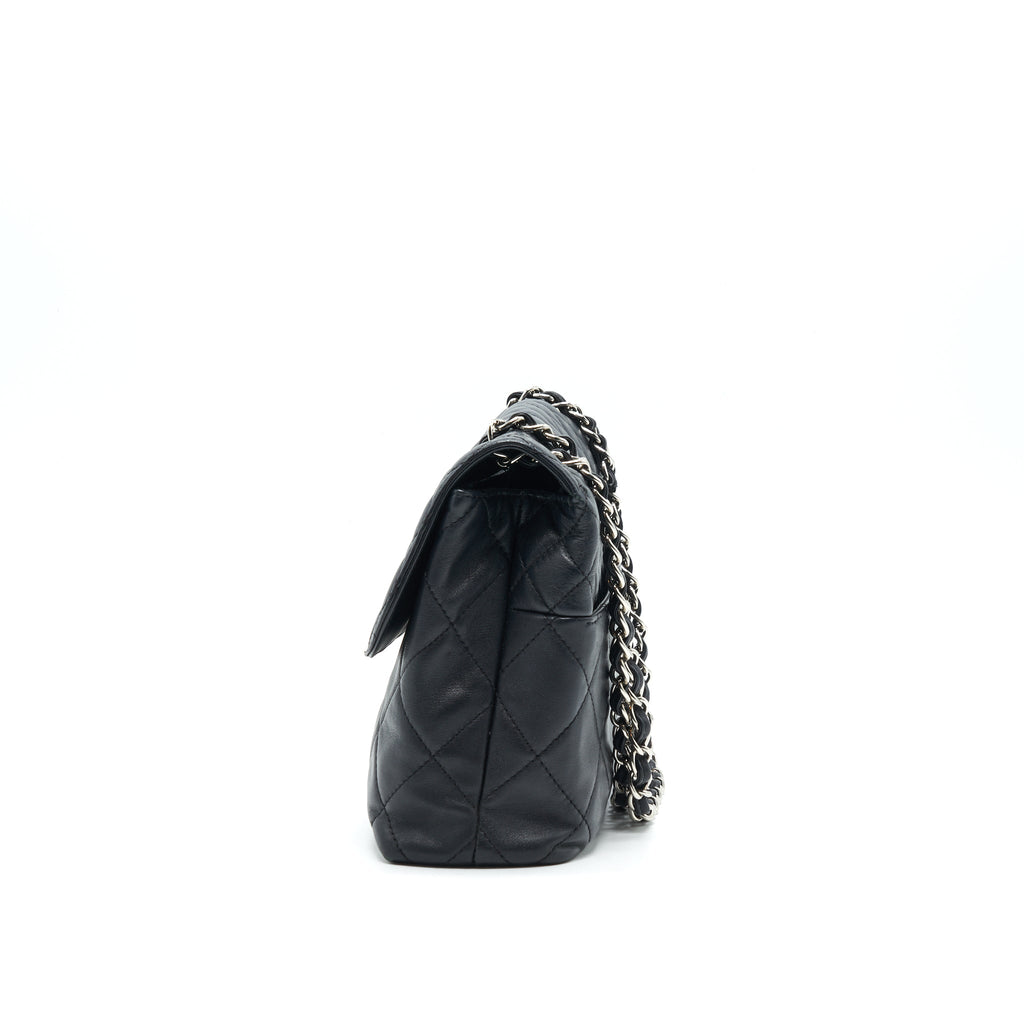 chanel-flap-bag-with-chain-large-black-shw