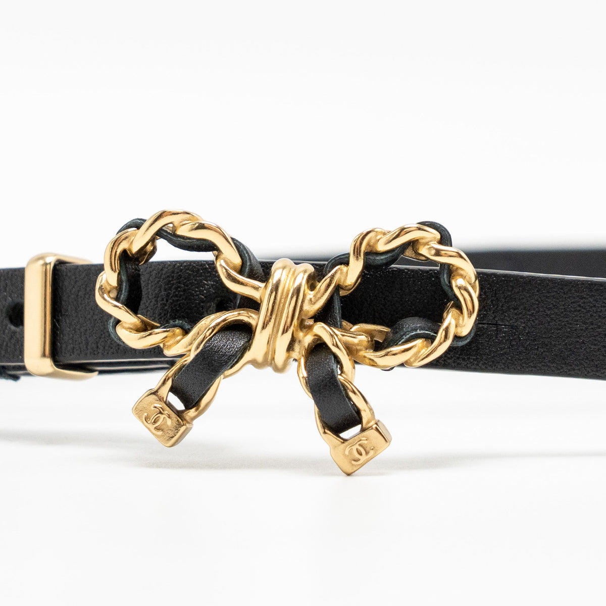 chanel-size-75-chain-belt-with-bow-leather-black-ghw