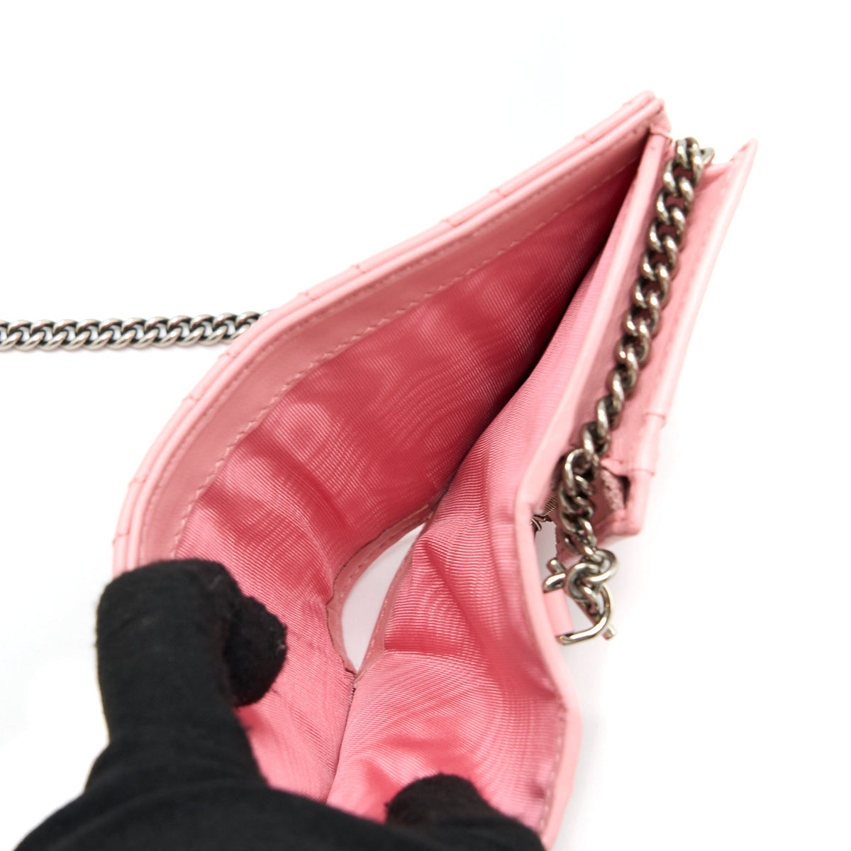 gucci-marmont-card-holder-chain-calfskin-pink-shw