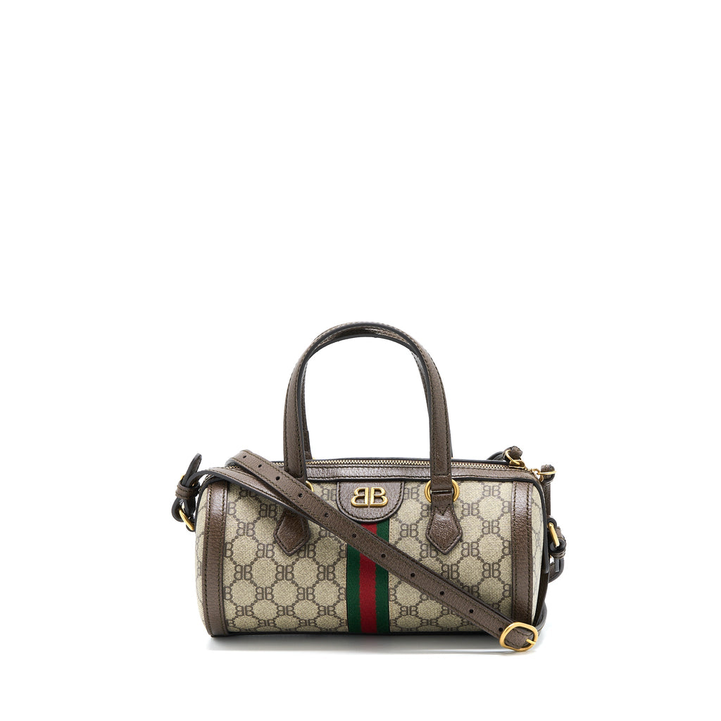 balenciaga-x-gucci-bowling-bag-canvas-leather-brown-ghw