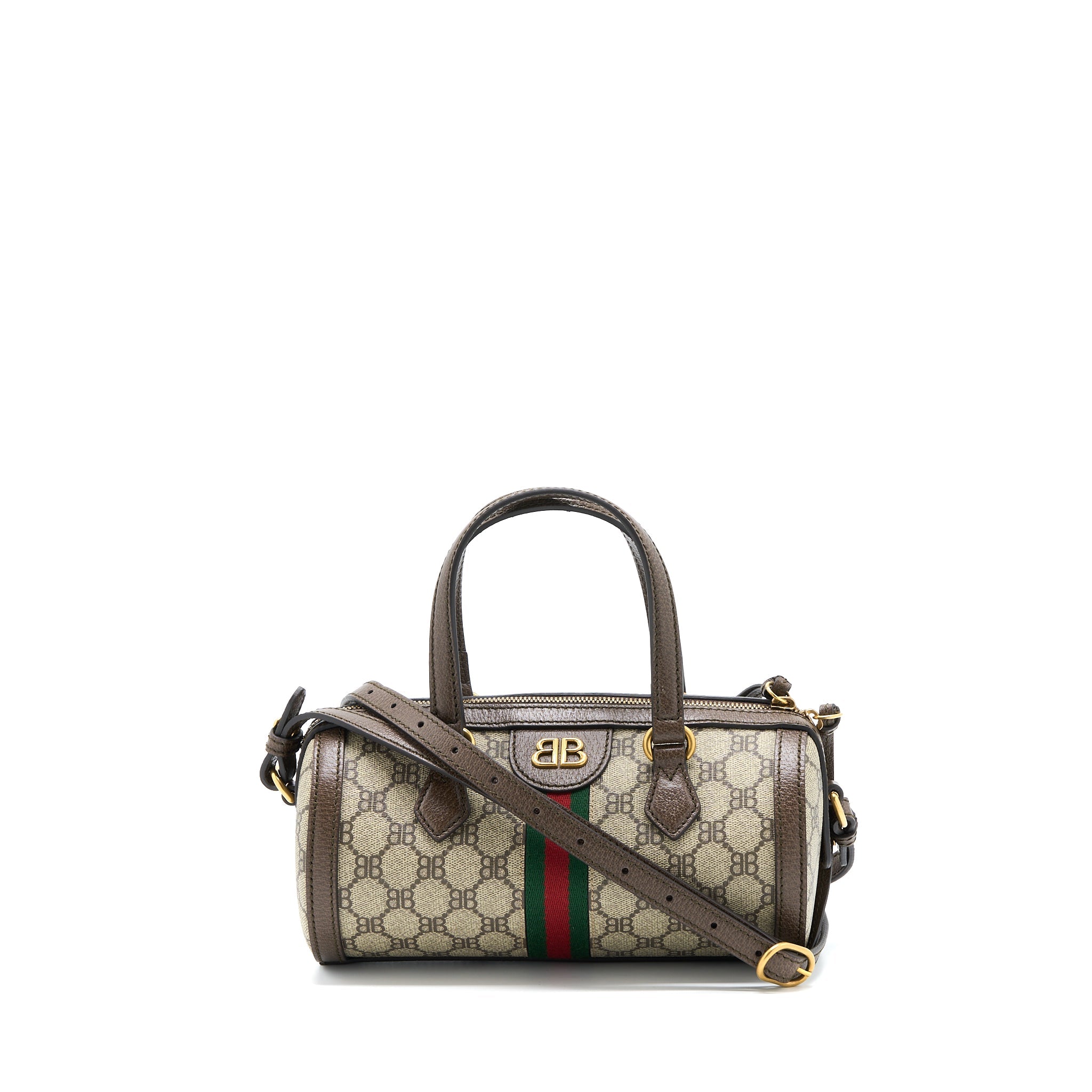 balenciaga-x-gucci-bowling-bag-canvas-leather-brown-ghw